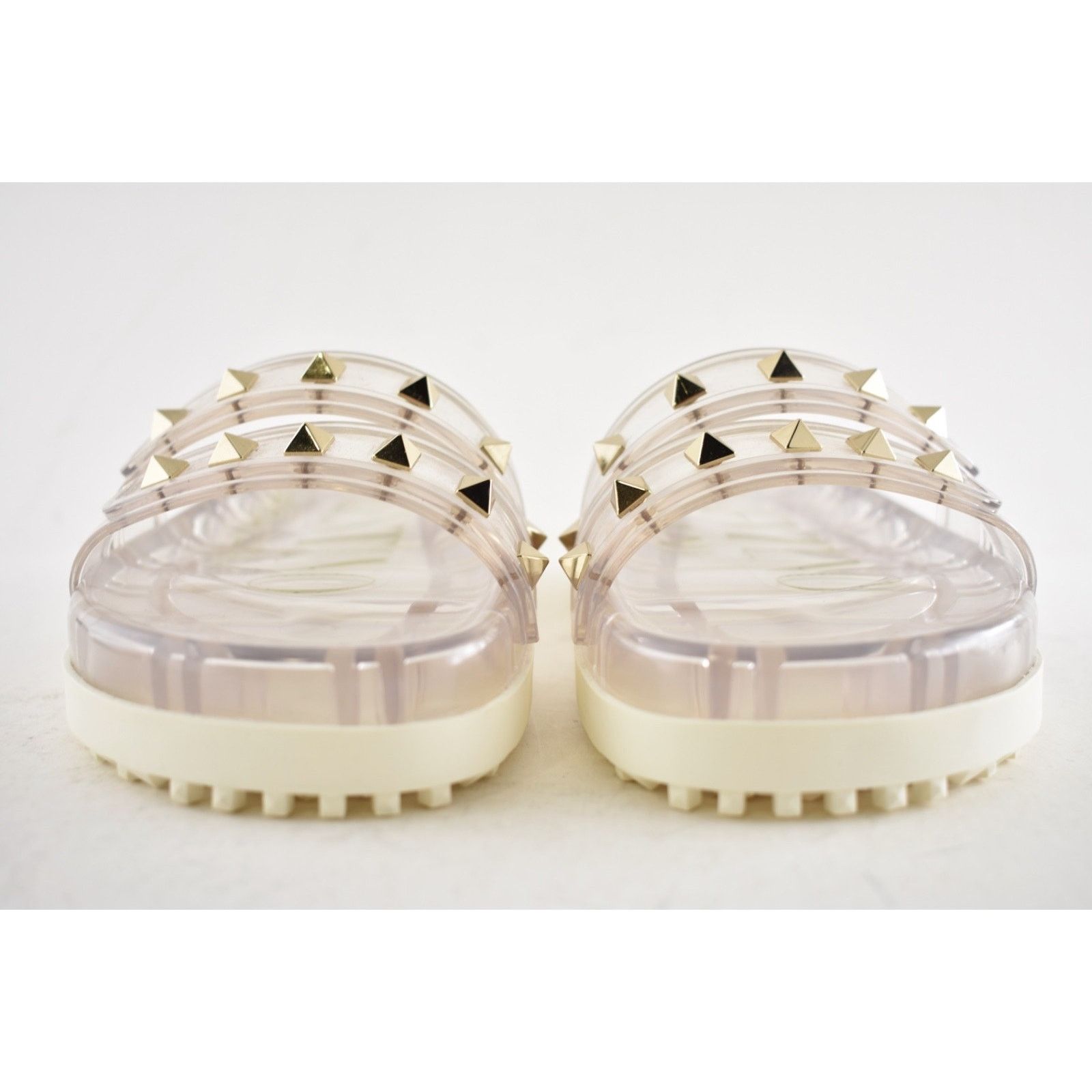 Valentino Valentino Rockstud Clear Rubber Strap Flat Slide Flip Flop Size US 5 / IT 35 - 9 Thumbnail