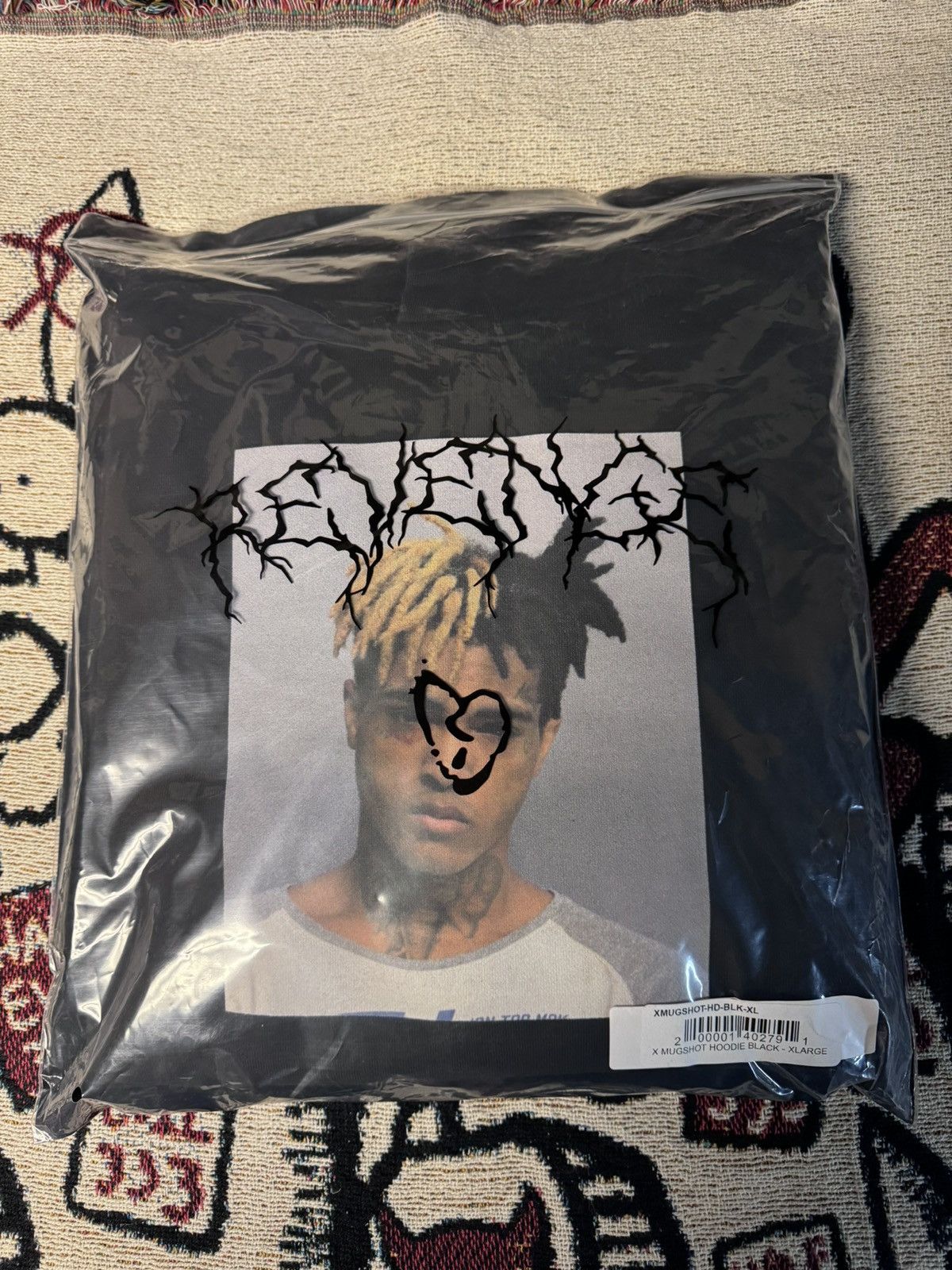 image of Revenge 2024 Xxxtentacion Mugshot Hoodie XL Deadstock in Black, Men's