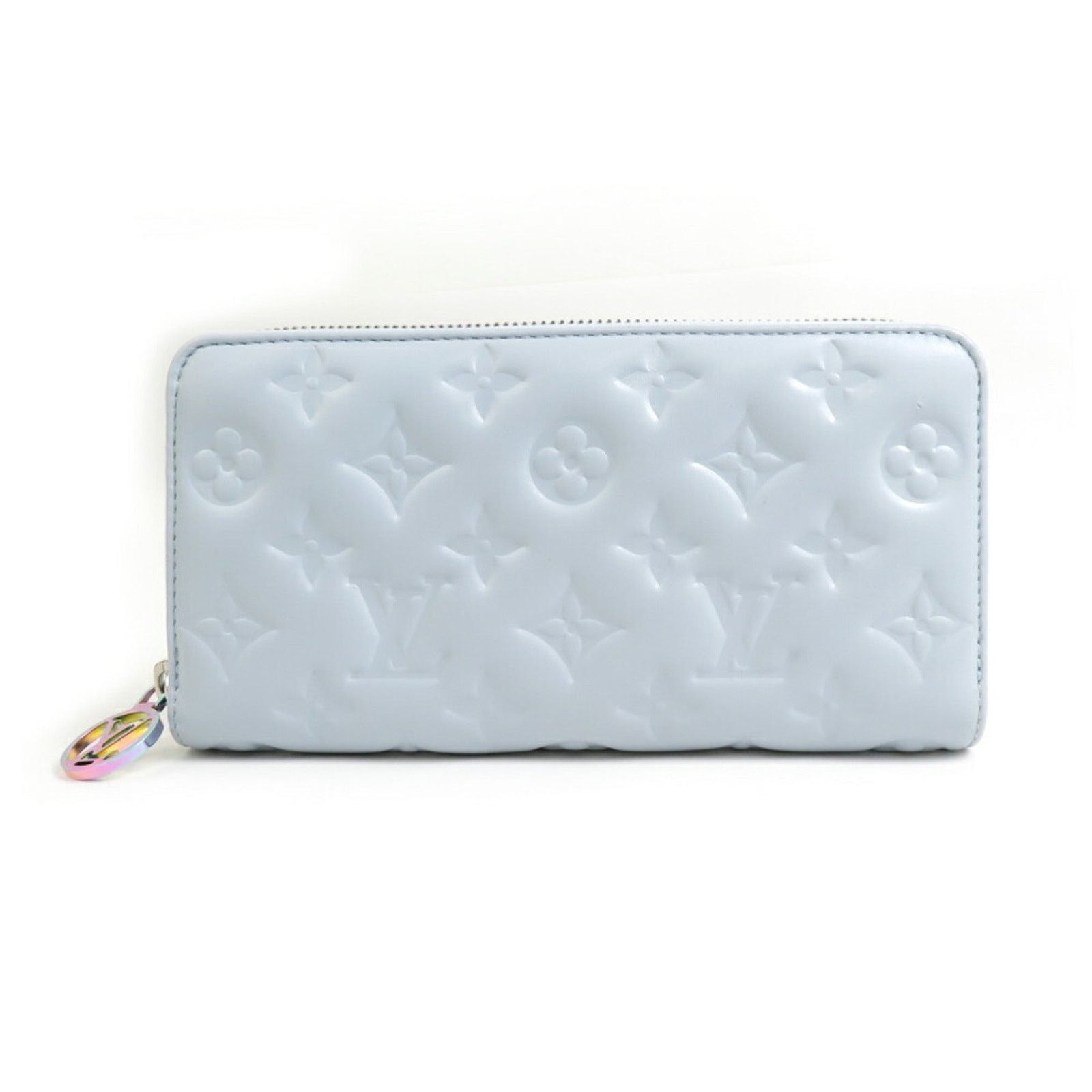 Louis Vuitton Blue Leather Zippy Wallet