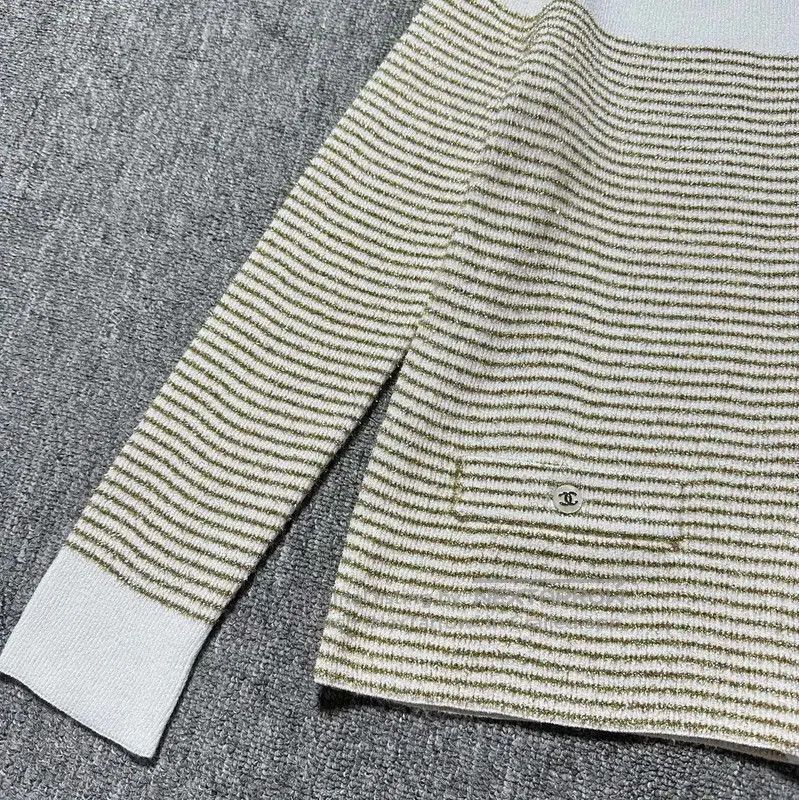 Chanel Chanel Cotton Embroidered Jacket in Beige . Size M / US 6-8 / IT 42-44 - 2 Thumbnail
