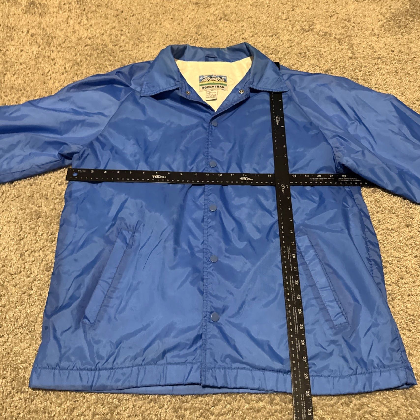 Vintage VINTAGE Rocky Trail Blue Windbreaker Jacket M Blue 80s Jacket Mens Snap Button Front Size US M / EU 48-50 / 2 - 4 Thumbnail