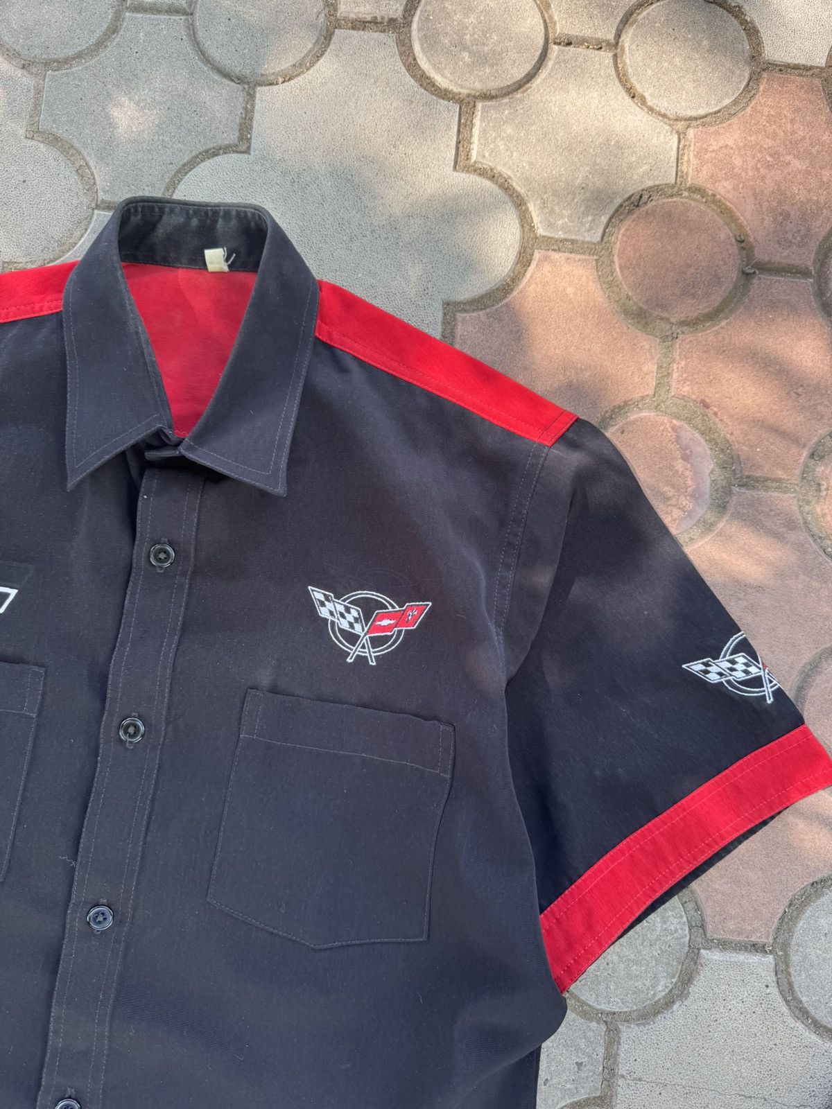NASCAR Vintage Corvette Big Logo Short Sleeve Racing Shirt Size US M / EU 48-50 / 2 - 4 Thumbnail