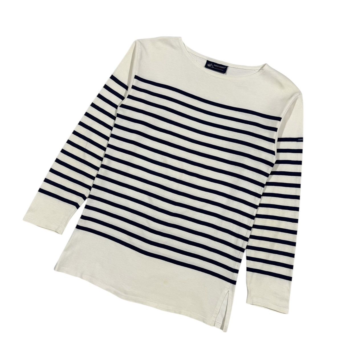 Saint James Vtg Saint James Heavt Cotton Naval Sailor Boatneck Shirt Size US M / EU 48-50 / 2 - 6 Thumbnail