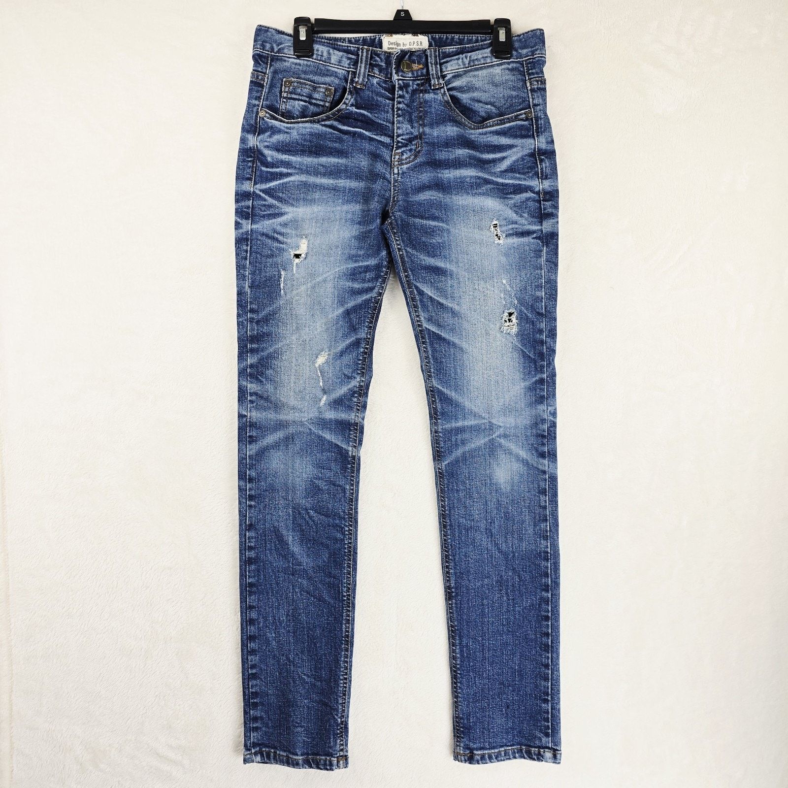 Other DPSR Distressed Skinny Straight Jeans Denim Size Small 31x32 Size US 31 - 2 Thumbnail