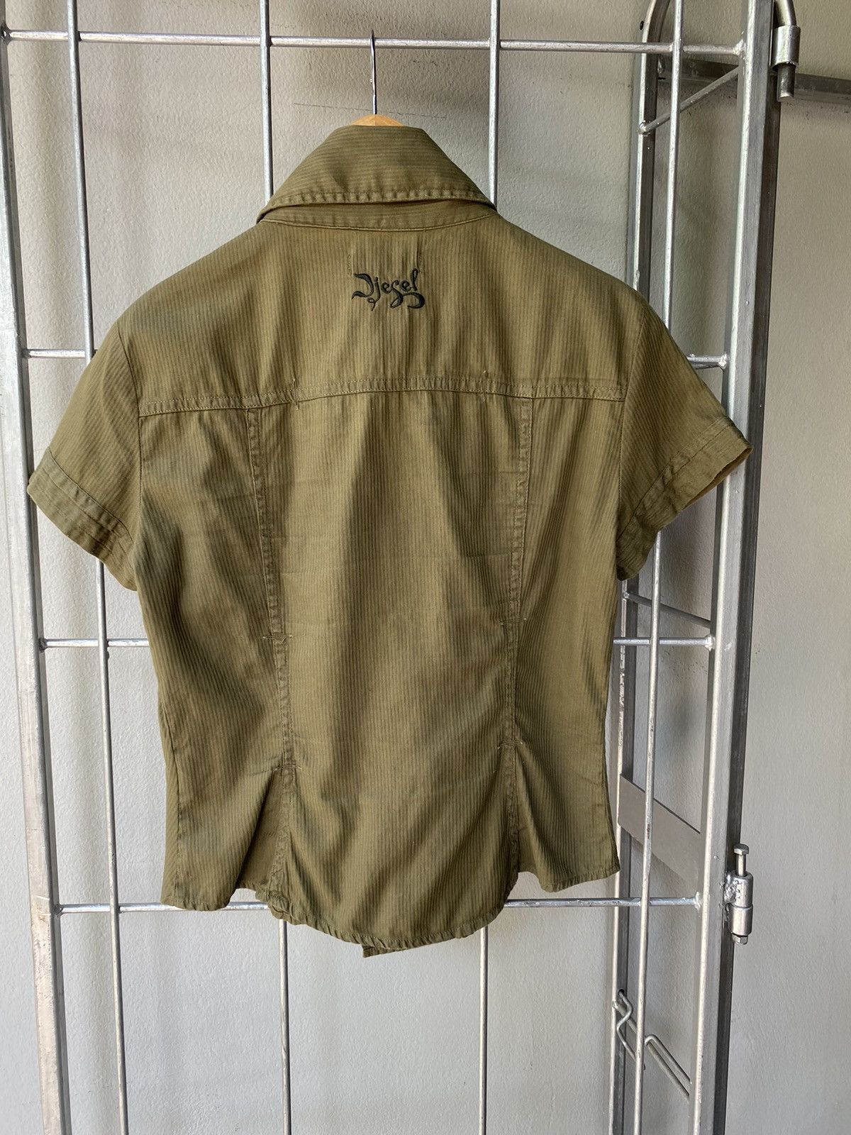 Diesel DIESEL Olive Snap Button Shirt Size M / US 6-8 / IT 42-44 - 2 Thumbnail