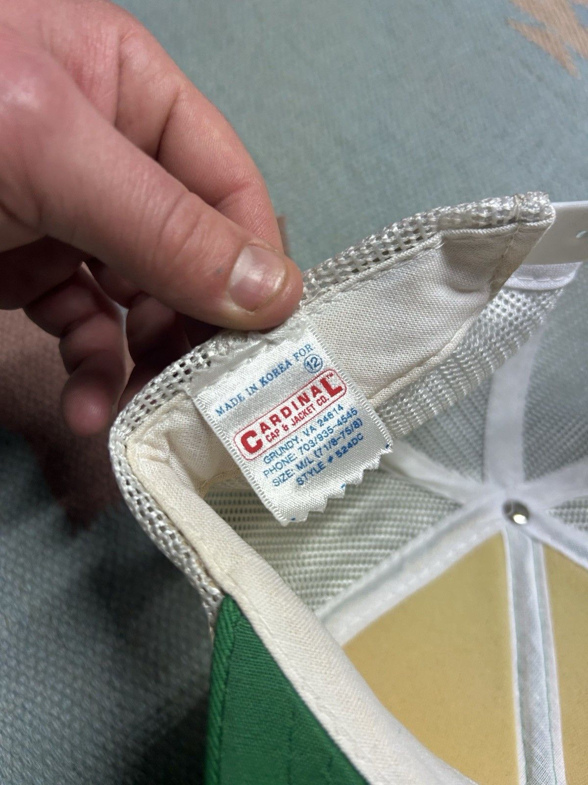 Vintage Vtg trucker hat mesh Era II patch green white 2 tone BROKEN Size ONE SIZE - 8 Thumbnail