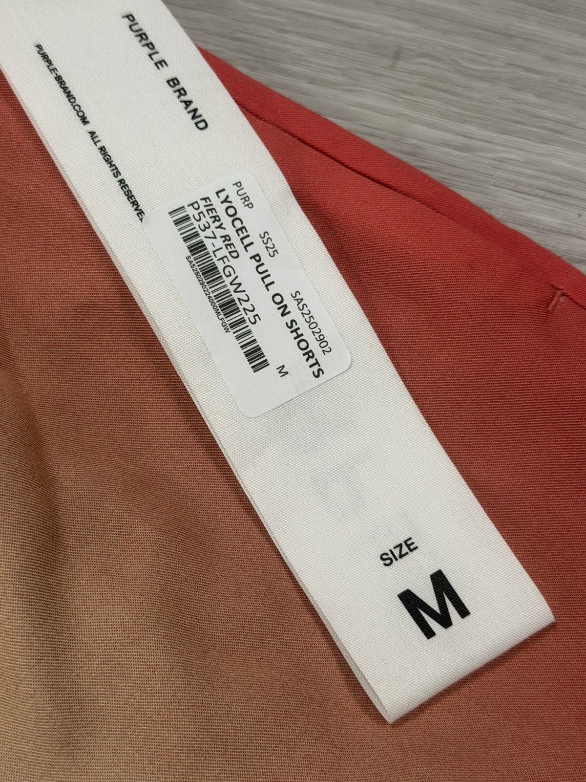 Purple Brand Purple Brand Lyocell Pull On Shorts Fiery Red Size US 32 / EU 48 - 2 Thumbnail
