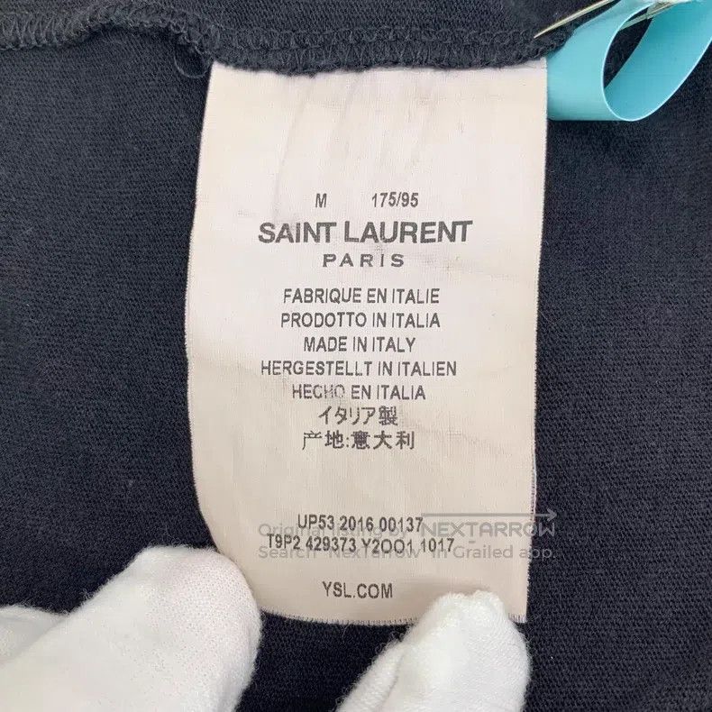 Saint Laurent Paris Saint Laurent Paris Black Tiger Head Printed Cotton Crew N Size US M / EU 48-50 / 2 - 6 Thumbnail