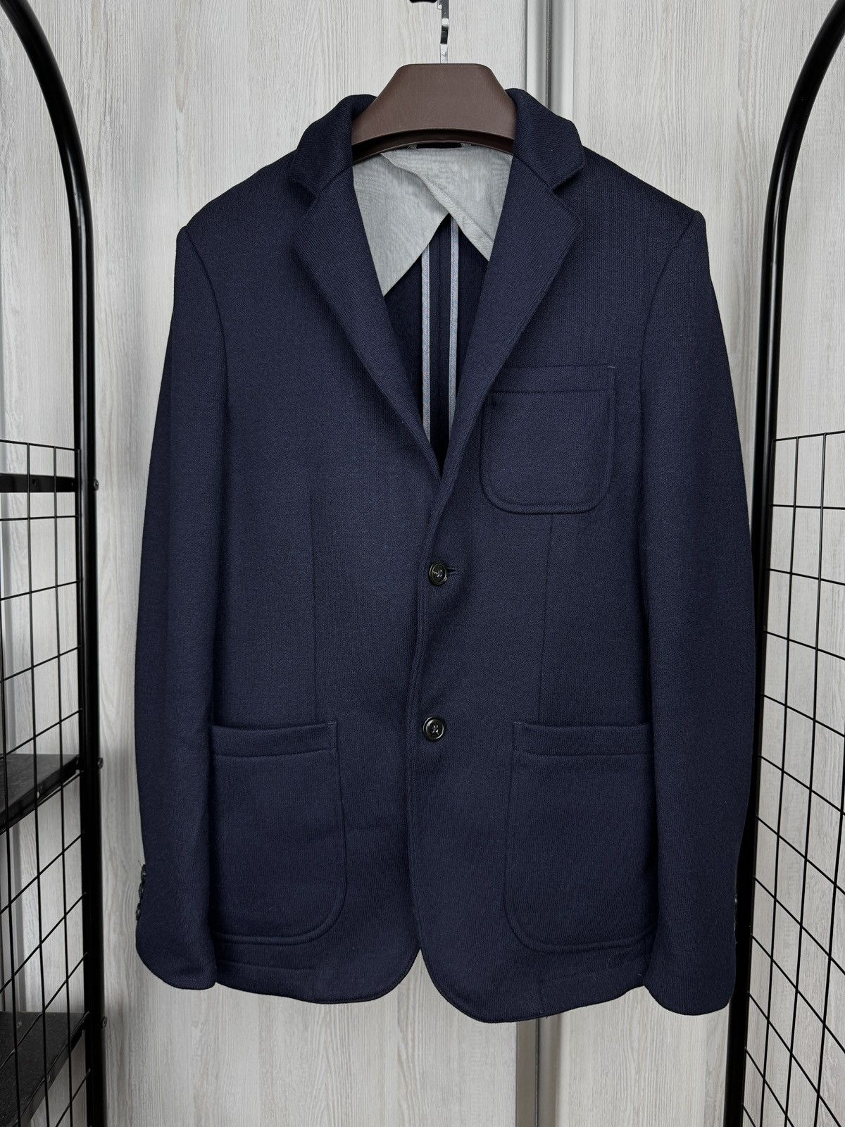 Woolrich Woolen Mills WOOLRICH JOHN RICH & BROS Blazer Mens MEDIUM Half Lined Blue Size 40R - 2 Thumbnail