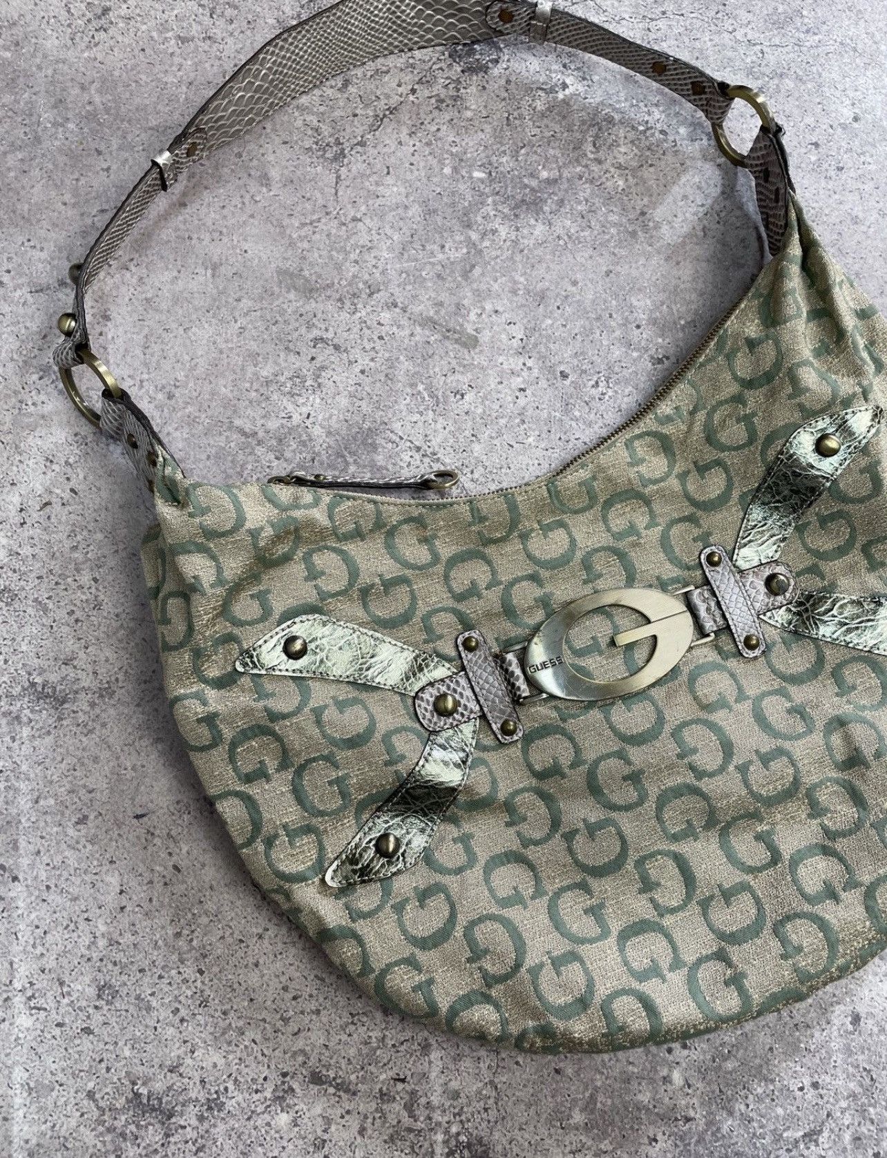 Guess Rare Y2K Vintage GUESS Baguette Shoulder Bag Denim Size ONE SIZE - 4 Thumbnail