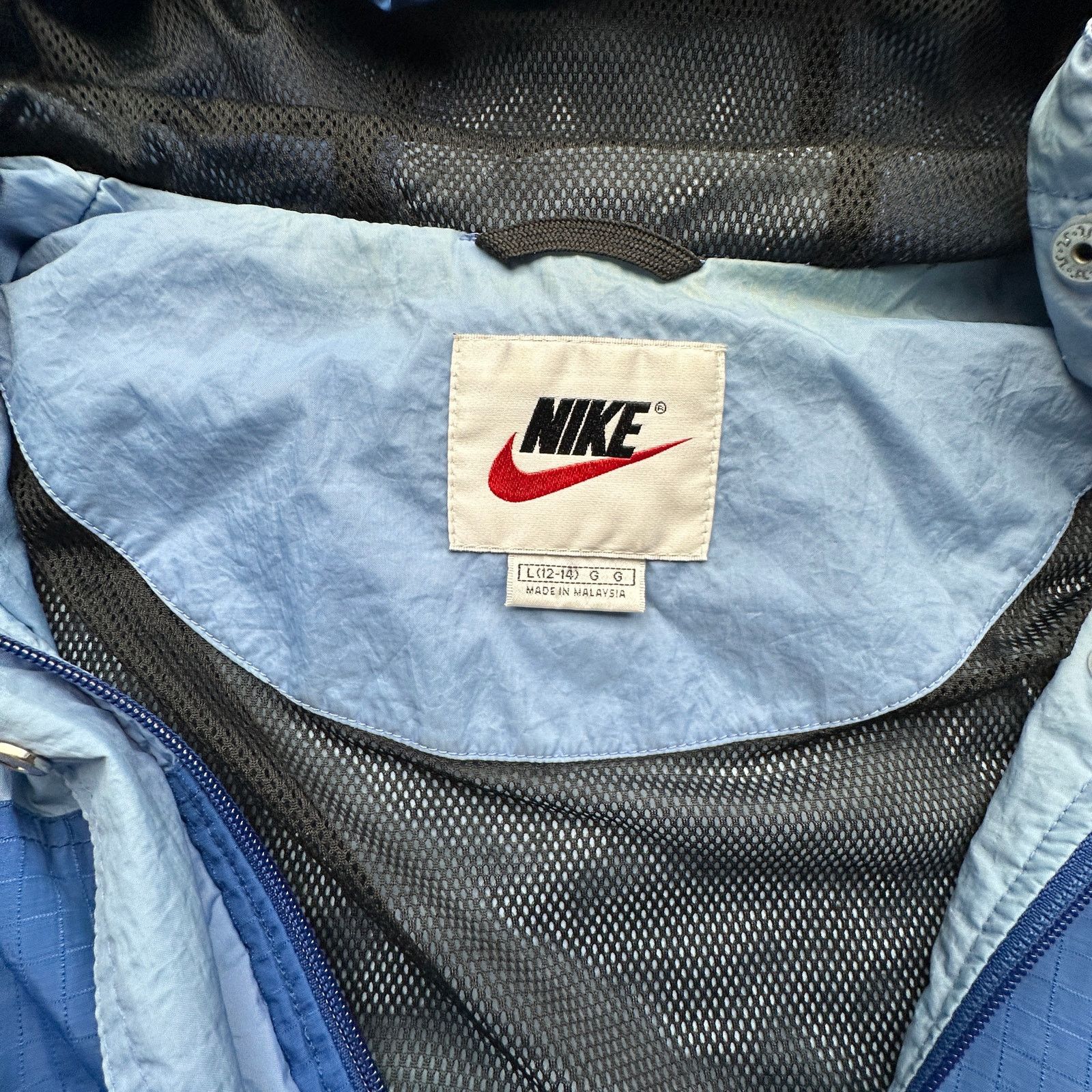 Nike Vintage 90s Nike Ripstop Windbreaker Jacket Women Large Blue Size L / US 10 / IT 46 - 3 Thumbnail