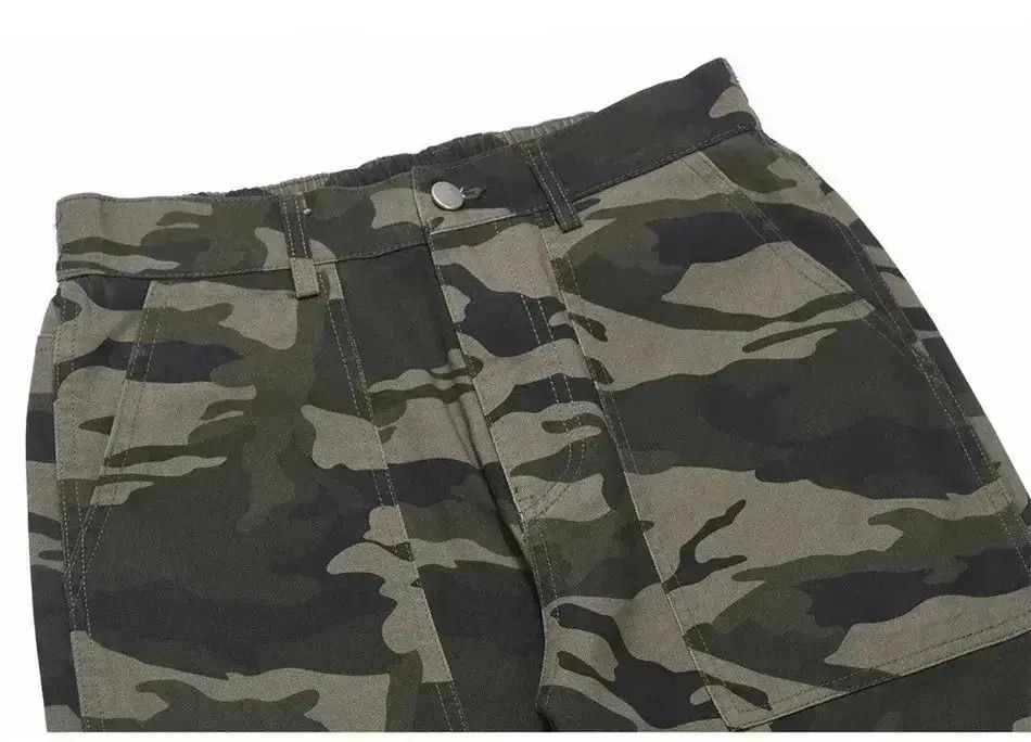 Japanese Brand Cargo camouflage trousers casual baggy pockets wide leg Size US 32 / EU 48 - 6 Thumbnail