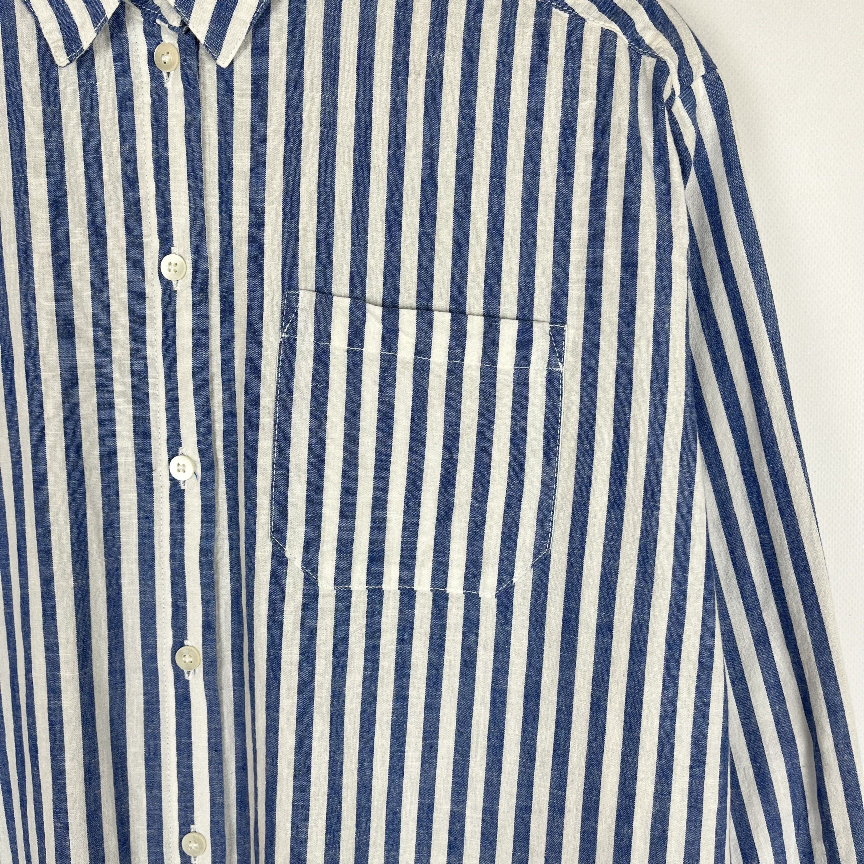 Sezane Ladies Sezane Button Up Stripped Blue Max Shirt Size XXS / US 00 / IT 34 - 8 Thumbnail