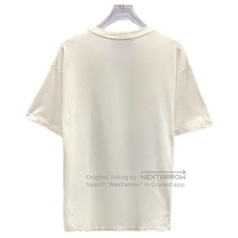 Gucci Gucci Beige cotton rhinestone logo letter round-neck short Size US S / EU 44-46 / 1 - 2 Thumbnail