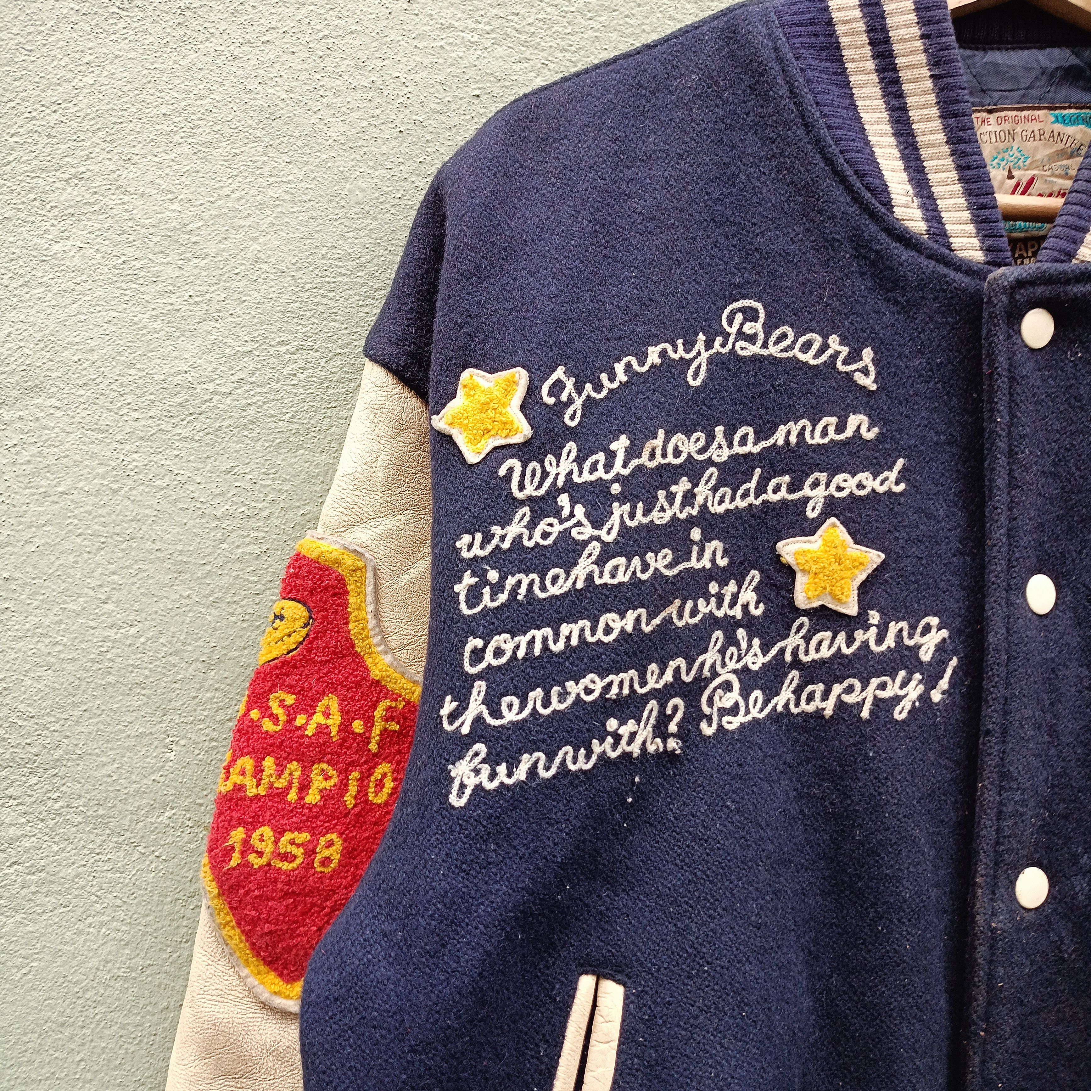 Japanese Brand Varsity jacket U.S.A.F Champion 1958 Size US L / EU 52-54 / 3 - 11 Thumbnail