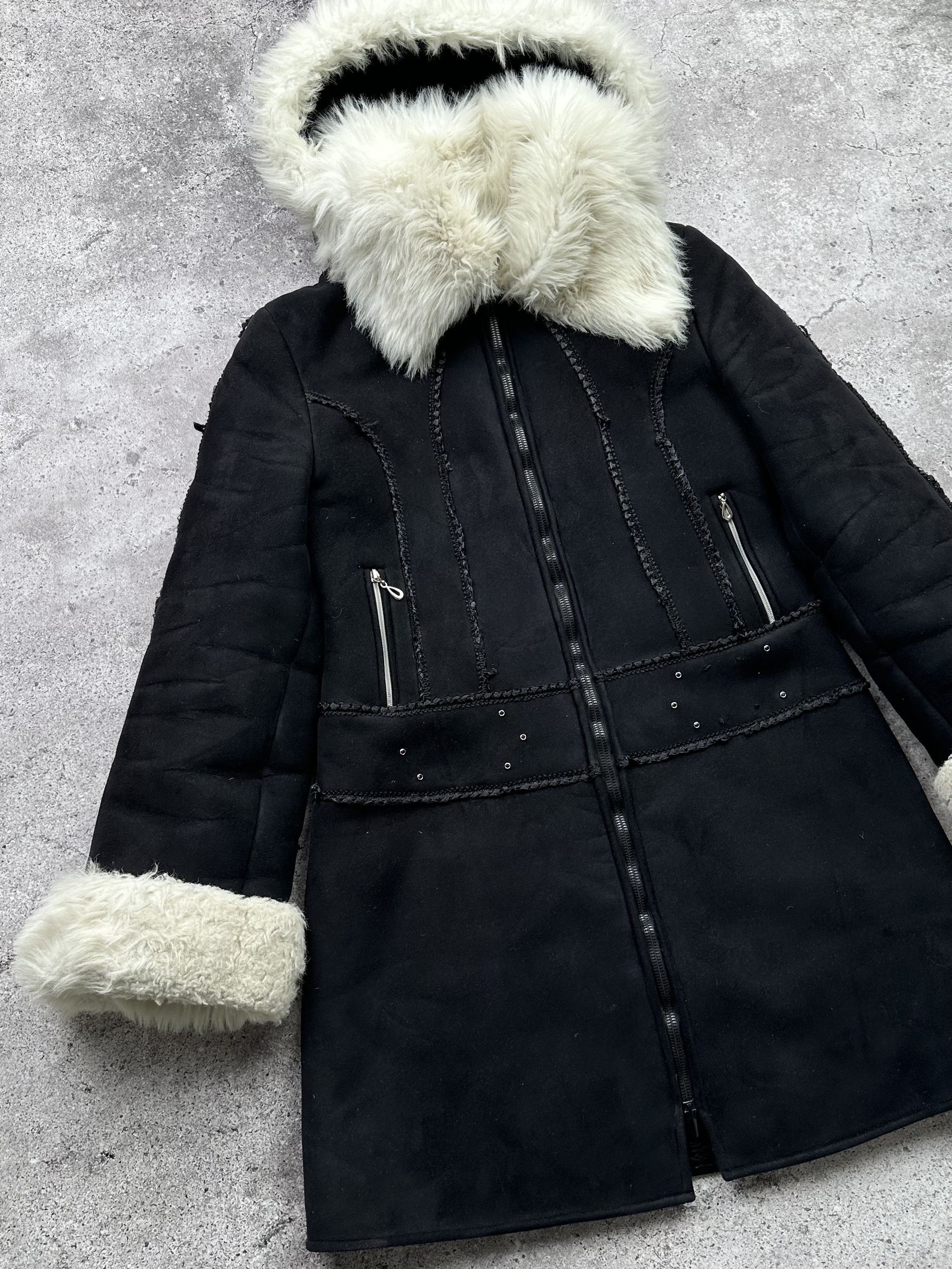 Vintage Vintage Faux Sheepskin Coat C339(V32) Size M / US 6-8 / IT 42-44 - 2 Thumbnail