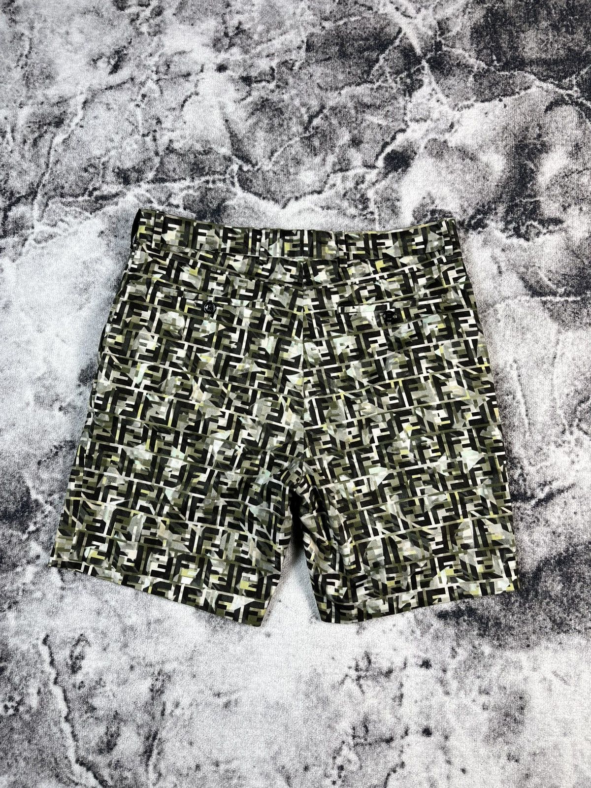 Fendi Fendi FF Monogram Shorts Green 48 Italy Size US 34 / EU 50 - 18 Thumbnail
