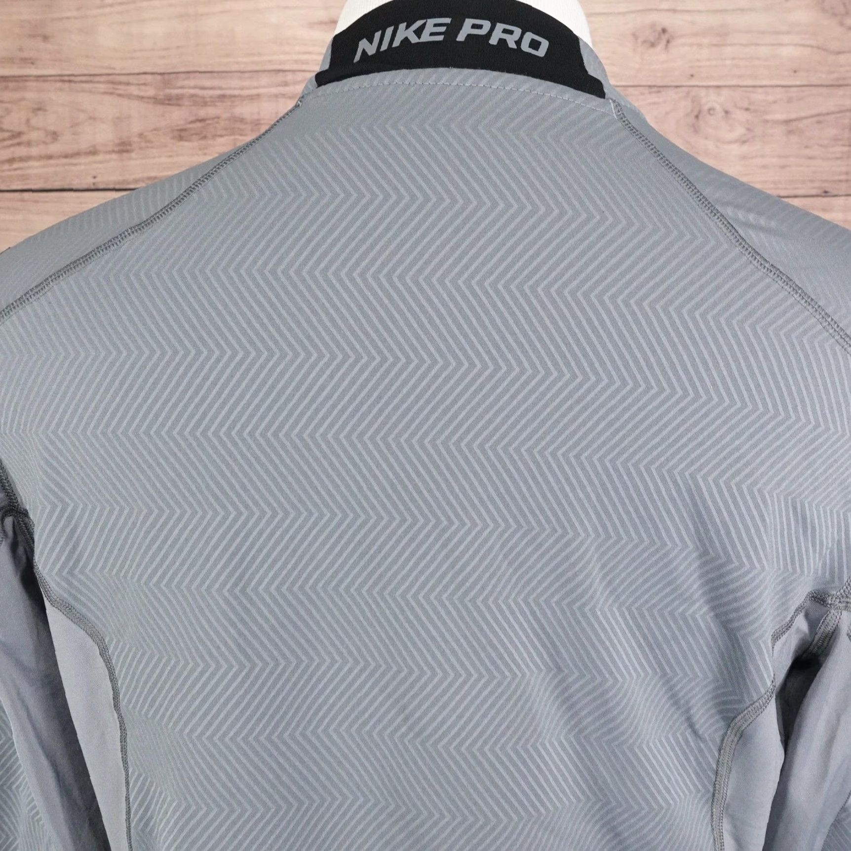 Nike Nike Pro Dri-FIT Shirt Mens Large Gray Long Sleeve Fitted Athletic Training Top Size US L / EU 52-54 / 3 - 6 Thumbnail