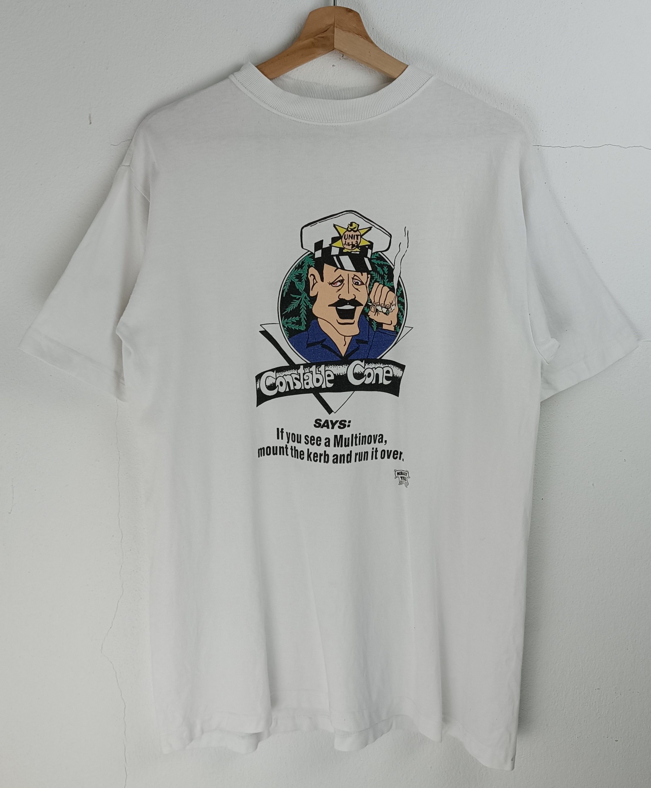 Vintage VINTAGE CONSTABLE CONE HIGH 420 MARIJUANA ADULT HUMOR TEE Size US L / EU 52-54 / 3 - 3 Thumbnail