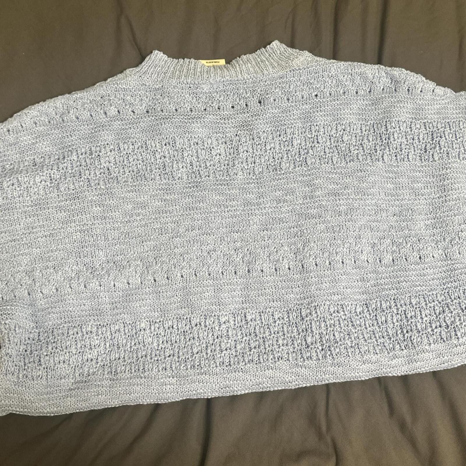 Blair Light blue crochet knit sweater Size L / US 10 / IT 46 - 3 Thumbnail
