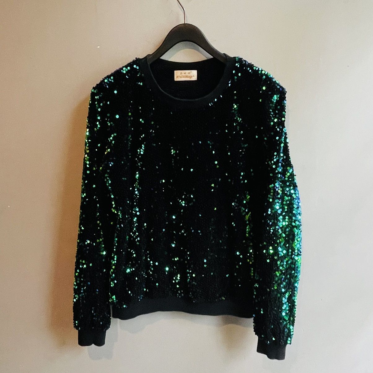 Japanese Brand × Vintage Japanese Gradient Sequins Boxy Sweatshirt Size L / US 10 / IT 46 - 2 Thumbnail