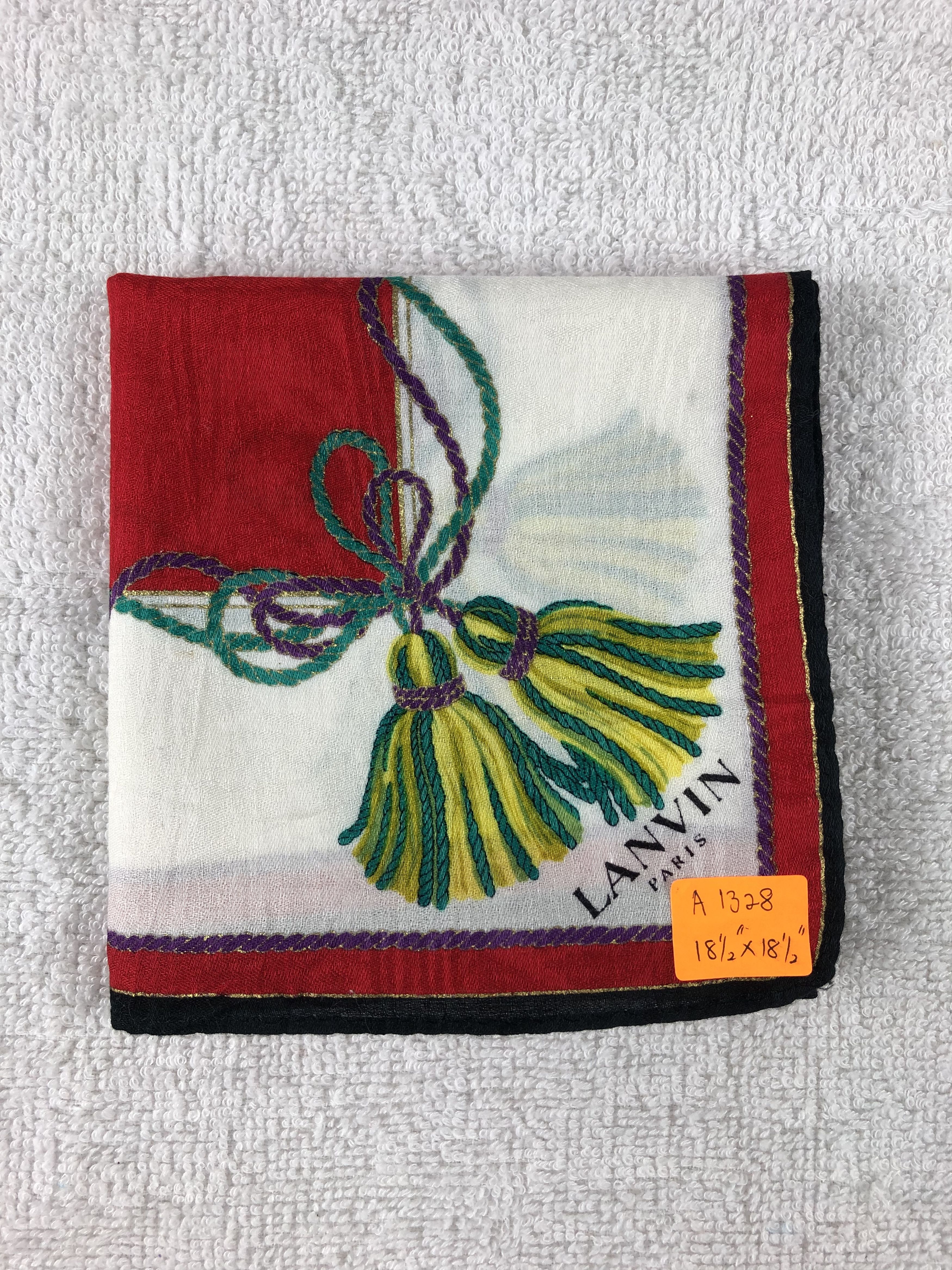 Lanvin × Vintage Lanvin Handkerchief / Bandana / Neckerchief Size ONE SIZE - 6 Thumbnail