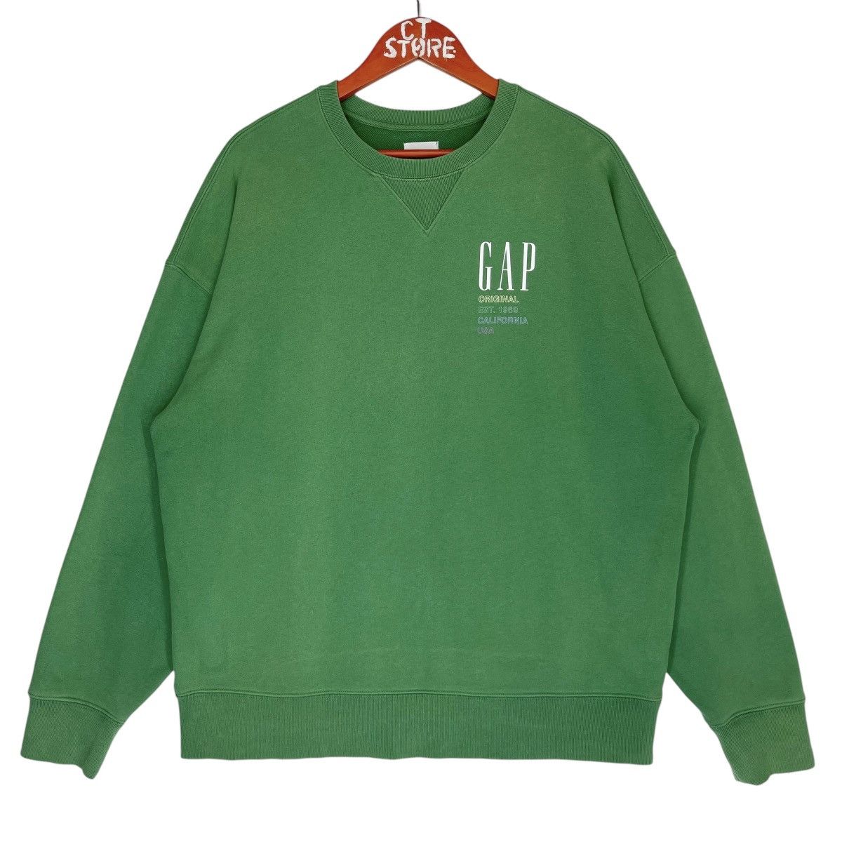 Gap × Vintage Gap Crewneck Sweatshirt Green Size L Size US L / EU 52-54 / 3 - 2 Thumbnail