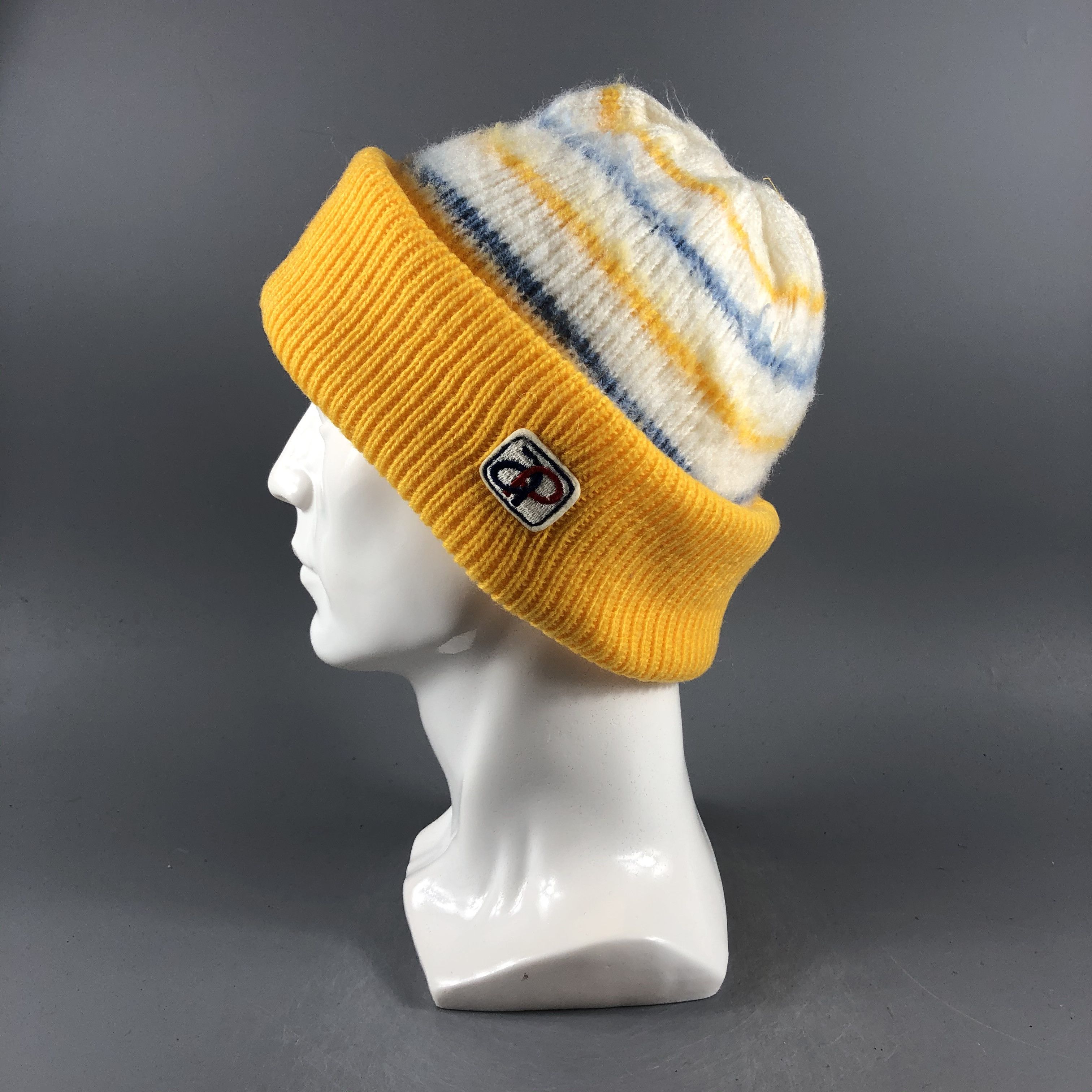 Japanese Brand × Vintage Vintage AP Stripe Basic Beanie Snow Hat Snow Cap -D066 Size ONE SIZE - 1 Thumbnail