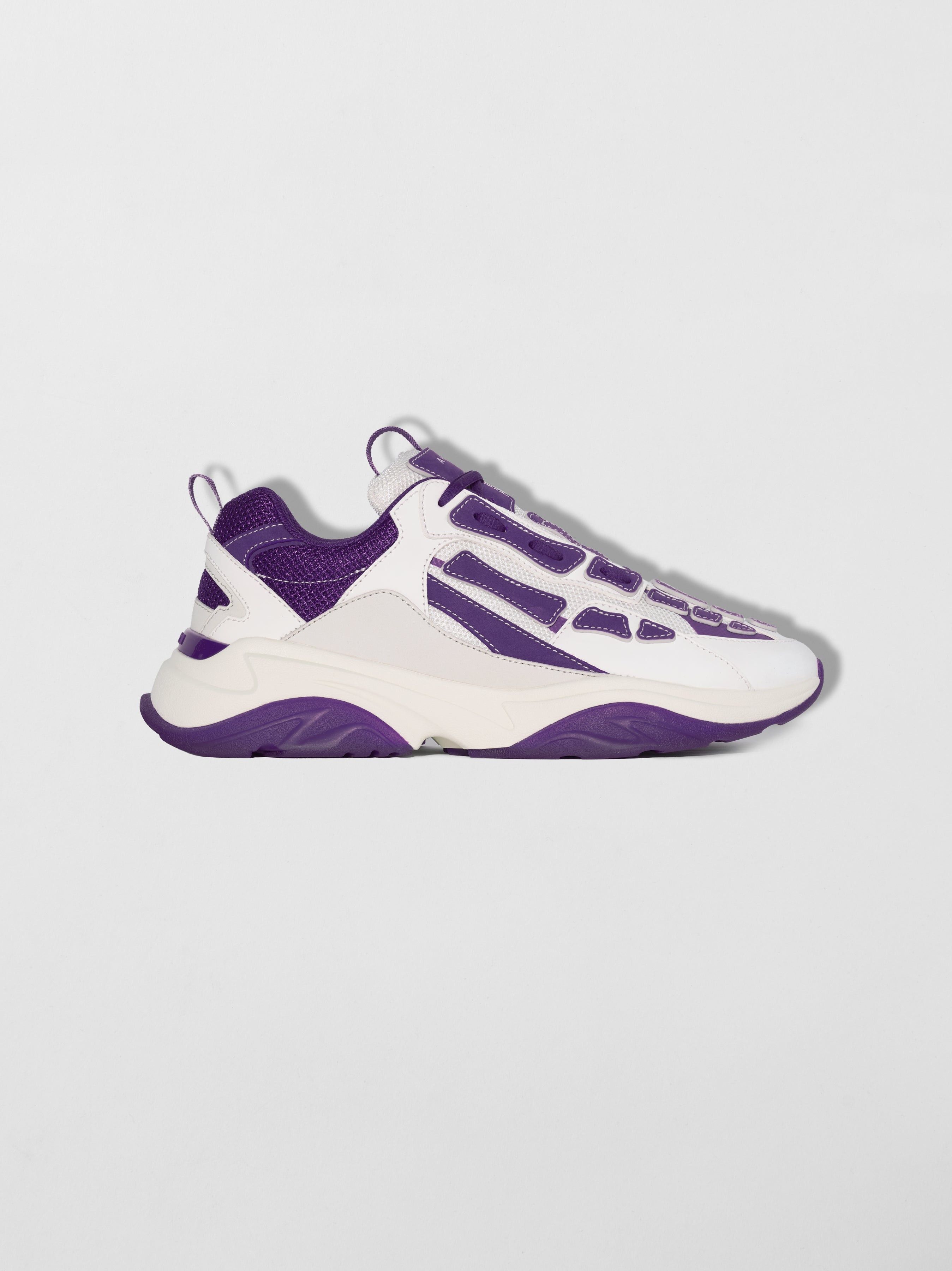 Amiri o1w1db11224 Bone Runner Low-Top Sneakers in White & Purple Size US 8 / EU 41 - 1 Thumbnail