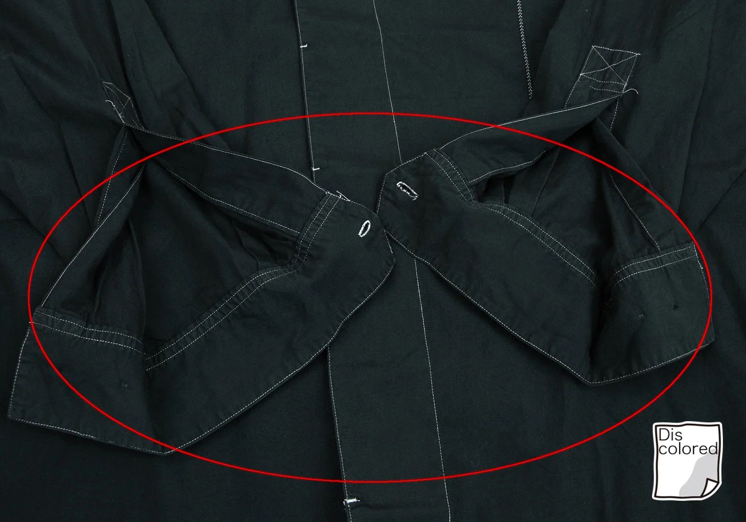 Yohji Yamamoto Yohji Yamamoto White Stitch Design Open Collar Shirt Size US M / EU 48-50 / 2 - 12 Thumbnail