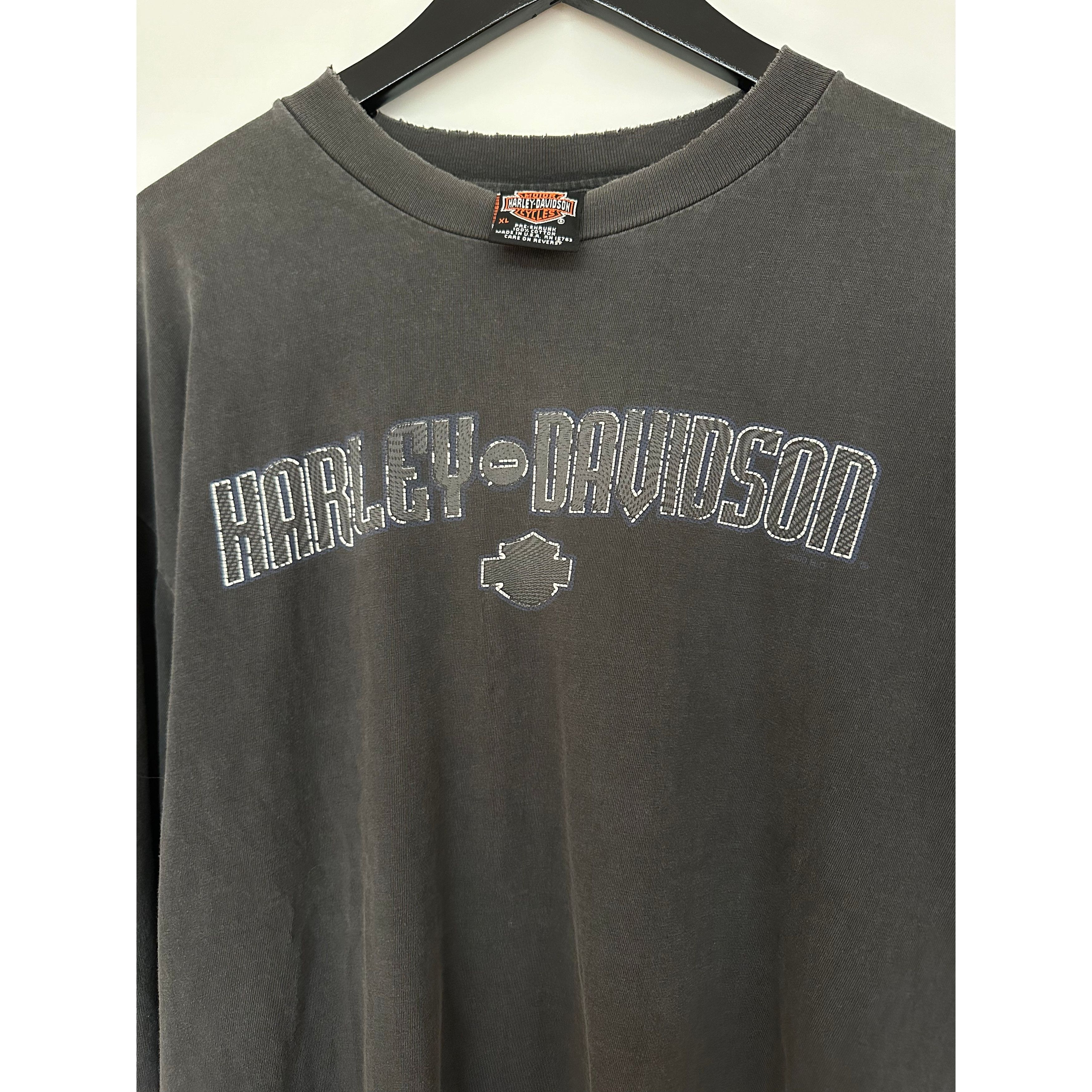 Vintage VINTAGE HARLEY DAVIDSON THRASHED FADED LONG SLEEVE Size US XL / EU 56 / 4 - 3 Thumbnail