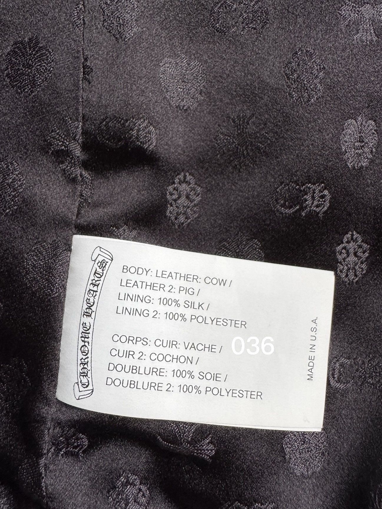 Chrome Hearts Chrome Hearts JJ Dean Full Cross Leather Jacket Size US XL / EU 56 / 4 - 8 Thumbnail