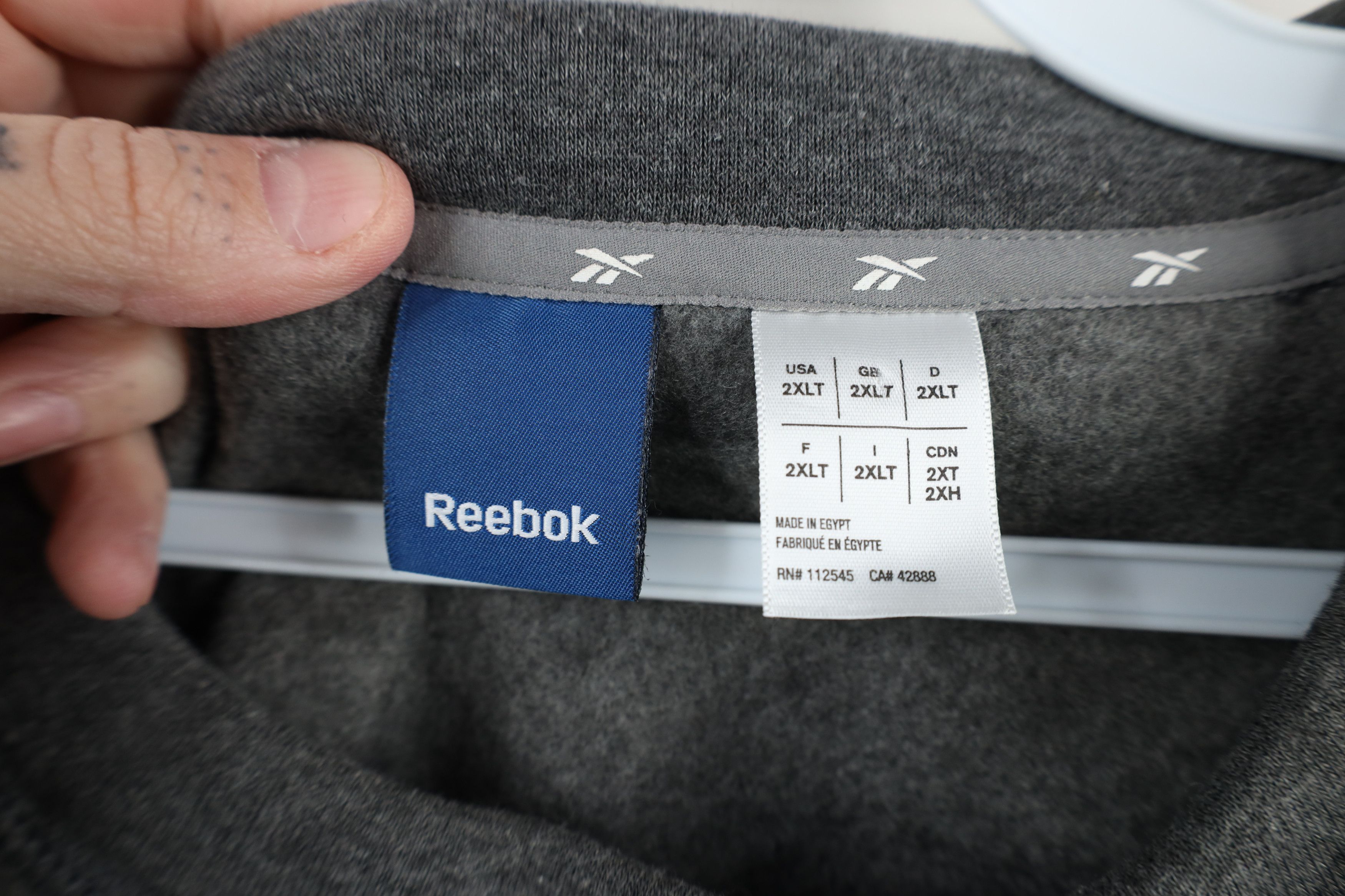 Reebok × Vintage Vintage Y2K Reebok Spell Crewneck Sweatshirt Heather Gray Size US XXL / EU 58 / 5 - 8 Thumbnail