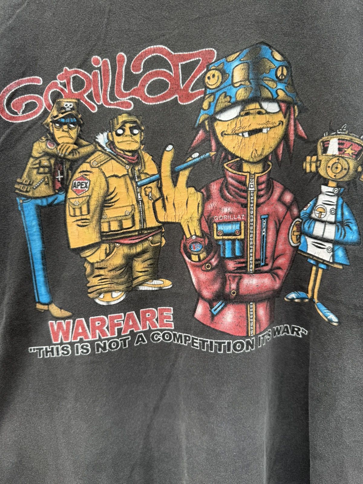 Band Tees × Vintage “RARE”Vintage Band Gorillaz Warfare Shirt Size US M / EU 48-50 / 2 - 7 Thumbnail