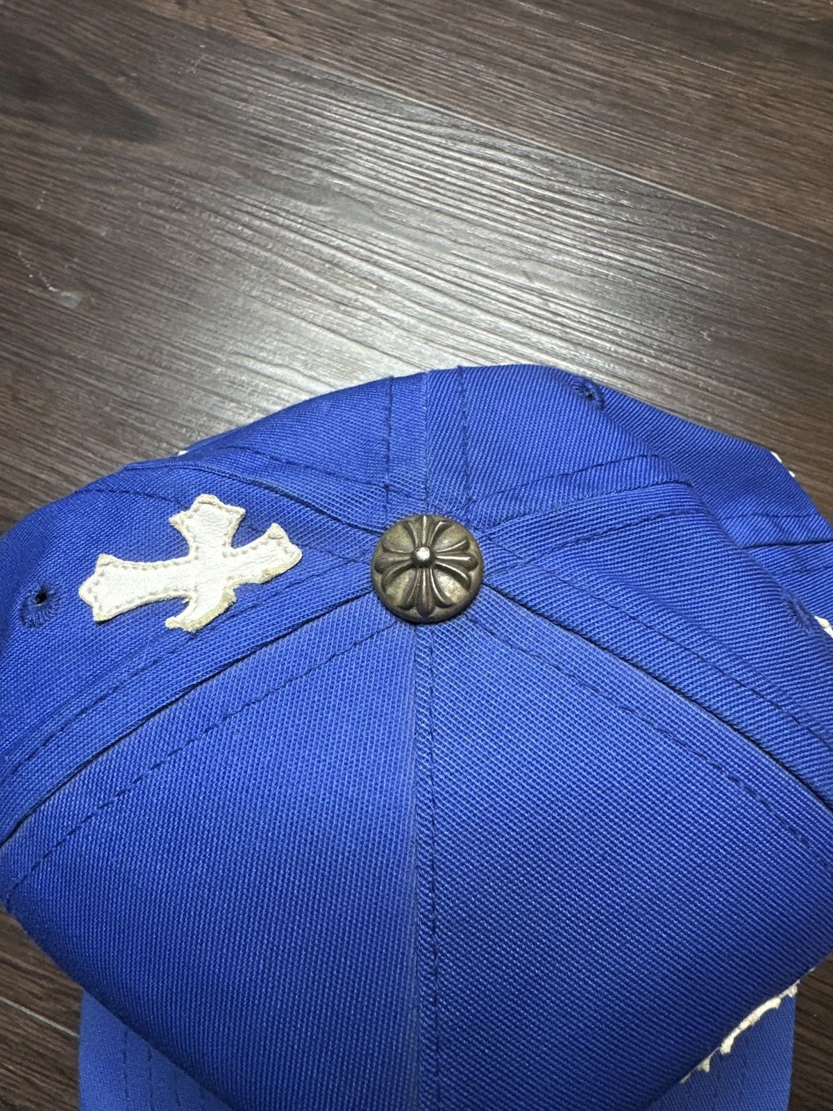 Chrome Hearts Chrome Hearts Cross Patch Baseball Blue Hat Size ONE SIZE - 4 Thumbnail