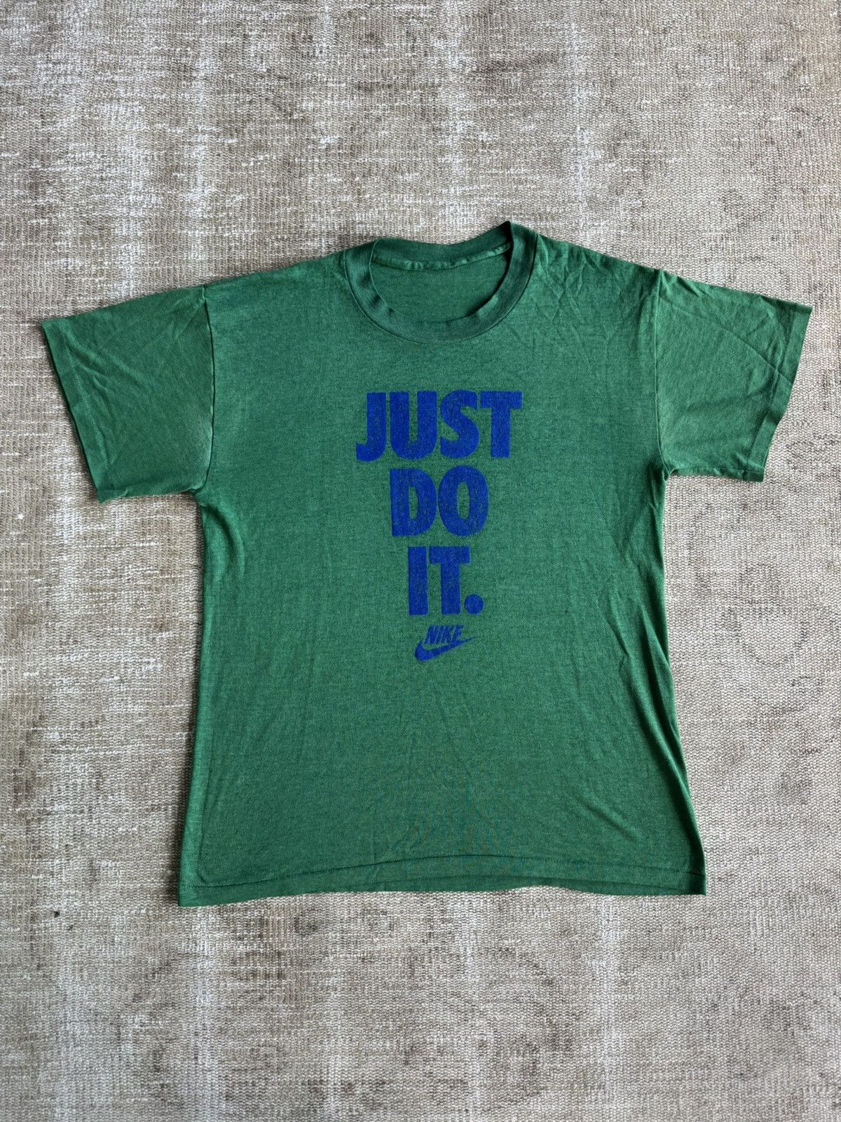 Nike × Vintage Vintage green and blue Nike t shirt just do it single stitch Size US M / EU 48-50 / 2 - 1 Thumbnail