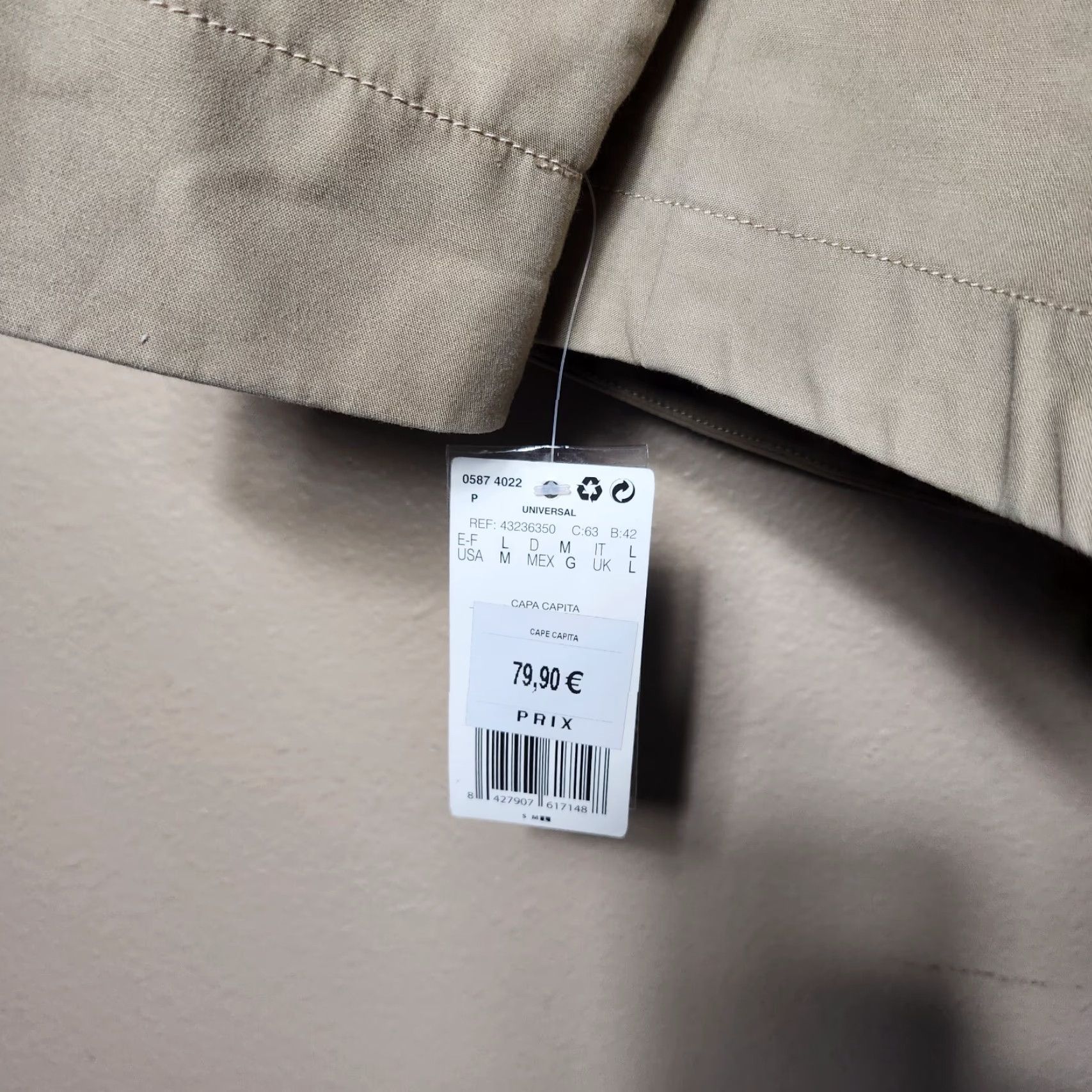 Mango Mango MNG Womens Tan Utility Jacket-Size M (NWT) Casual Shirt Jacket Mens Womens Size M / US 6-8 / IT 42-44 - 5 Thumbnail