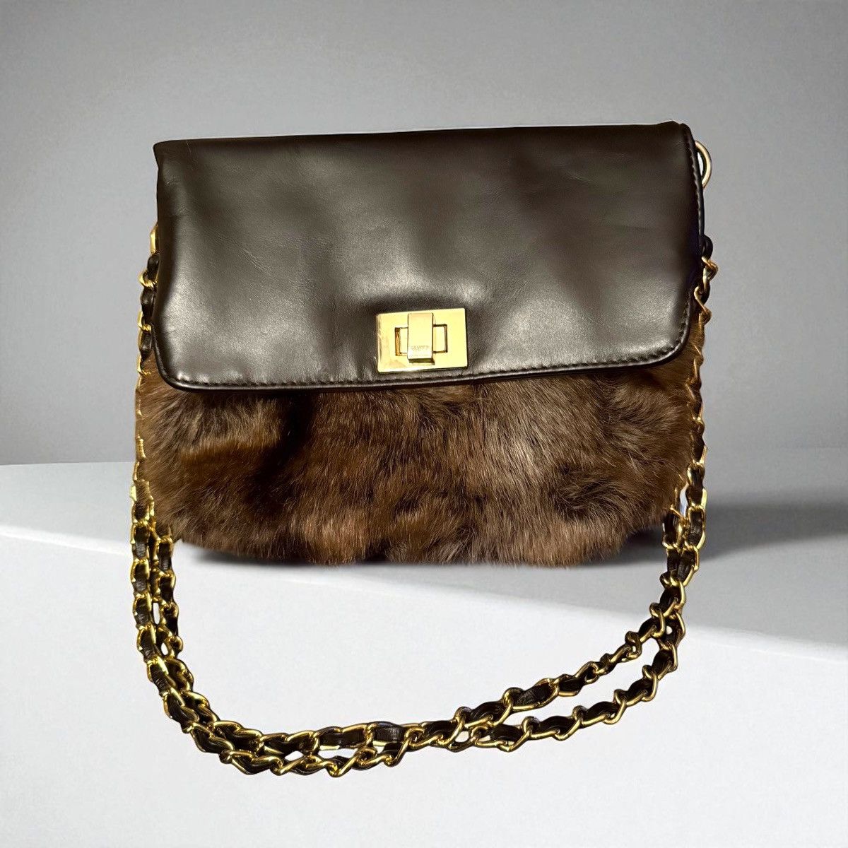 Other Paradox faux fur leather chain strap bag Size ONE SIZE - 1 Thumbnail