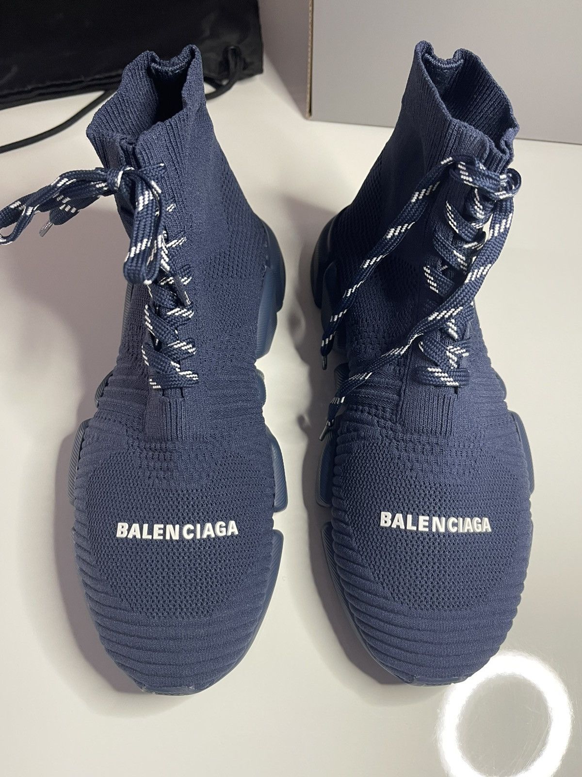 Balenciaga Balenciaga Speed 2.0 Lace-Up Blue Size 40 New Box & Dustbag Size US 7 / EU 40 - 1 Thumbnail