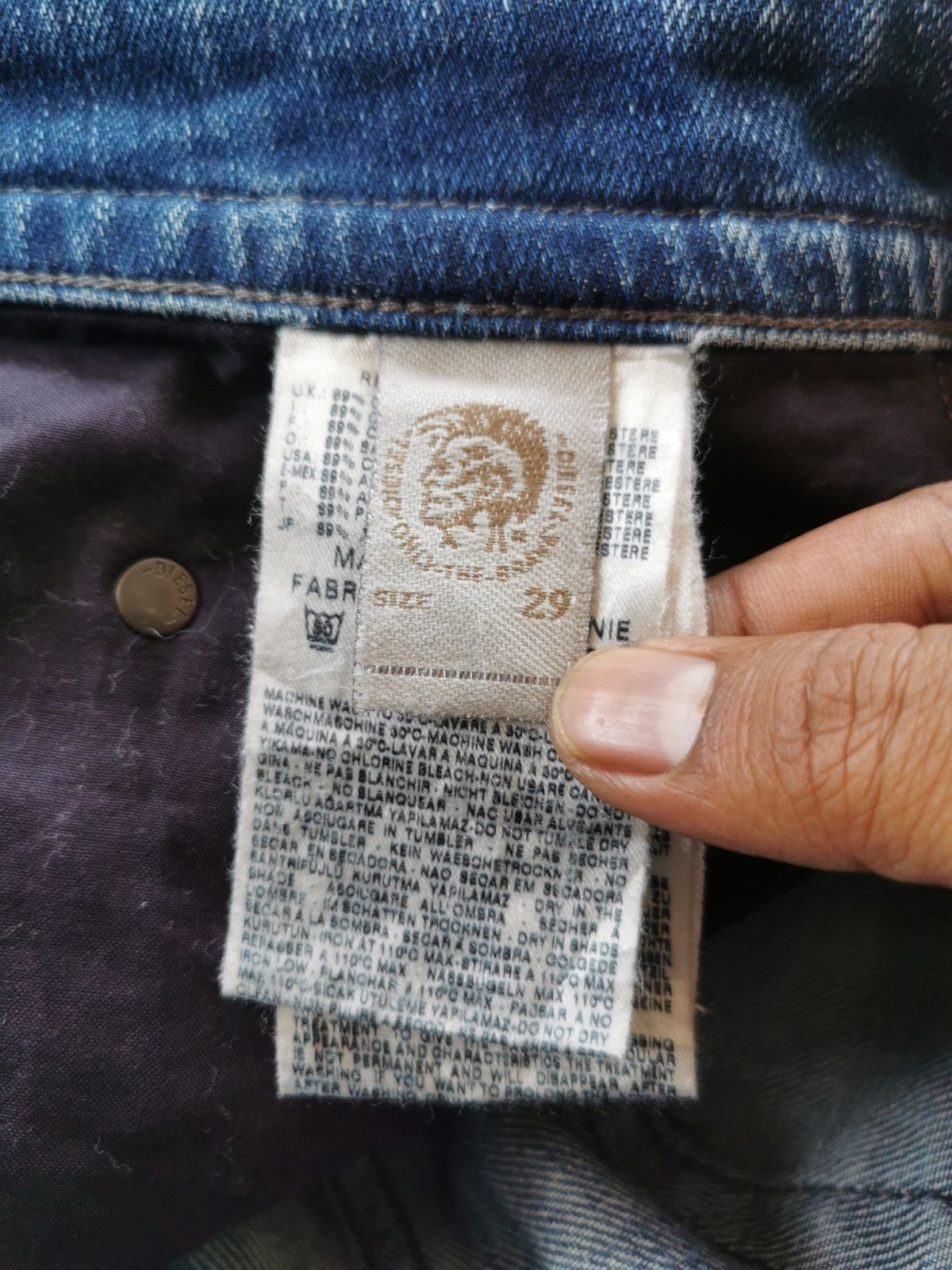 14th Addiction × Diesel × If Six Was Nine Diesel Thavar Slim Stretch Distressed Denim Jeans Size US 32 / EU 48 - 10 Thumbnail
