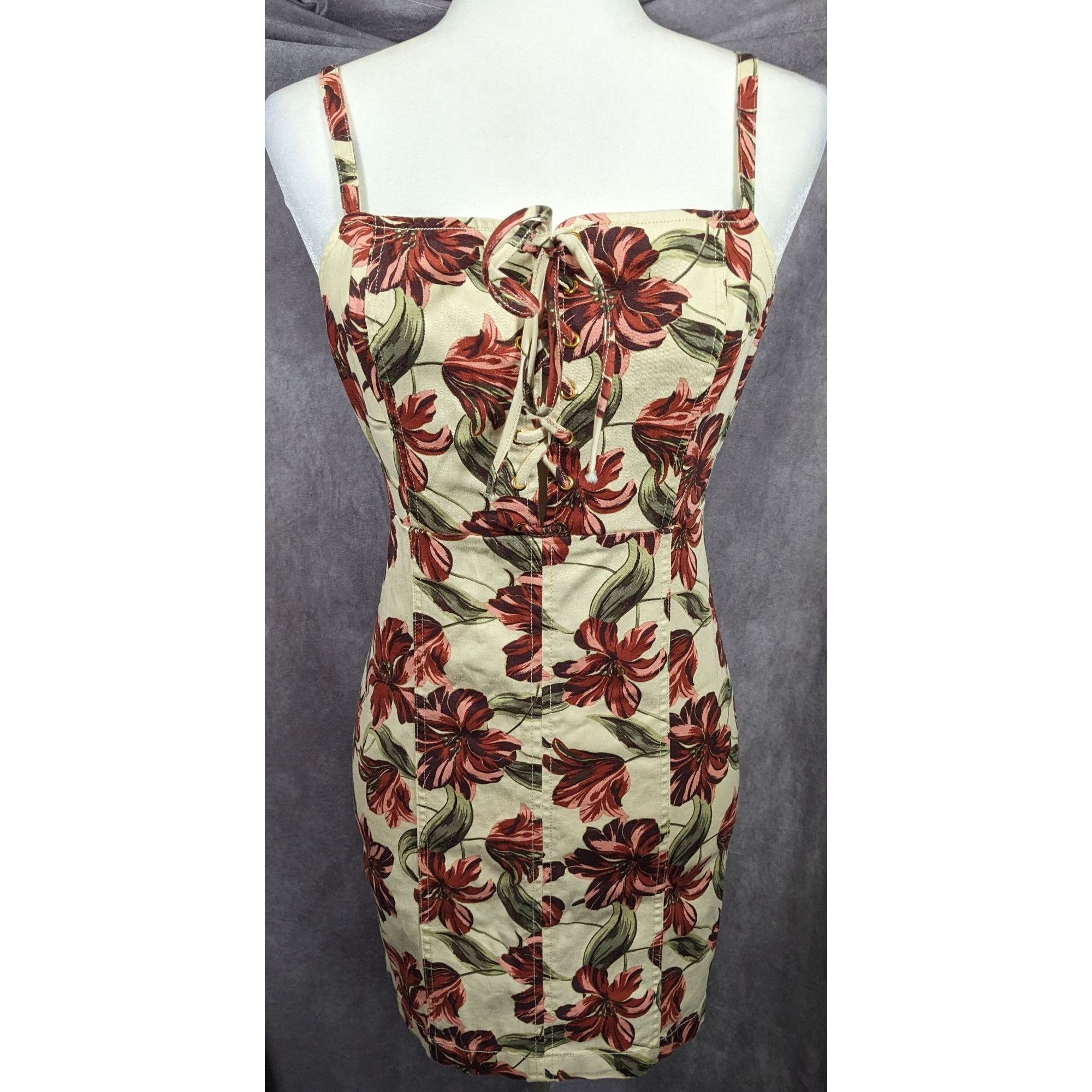 Other GBE Los Angeles 90s Style Cream And Pink Floral Dress Size M Size M / US 6-8 / IT 42-44 - 9 Thumbnail
