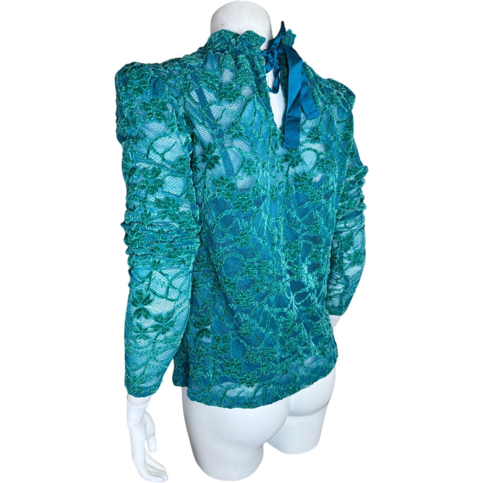Other G Giuliana Teal Lace Cami Tank Top Adjustable Straps XS Size XS / US 0-2 / IT 36-38 - 5 Thumbnail