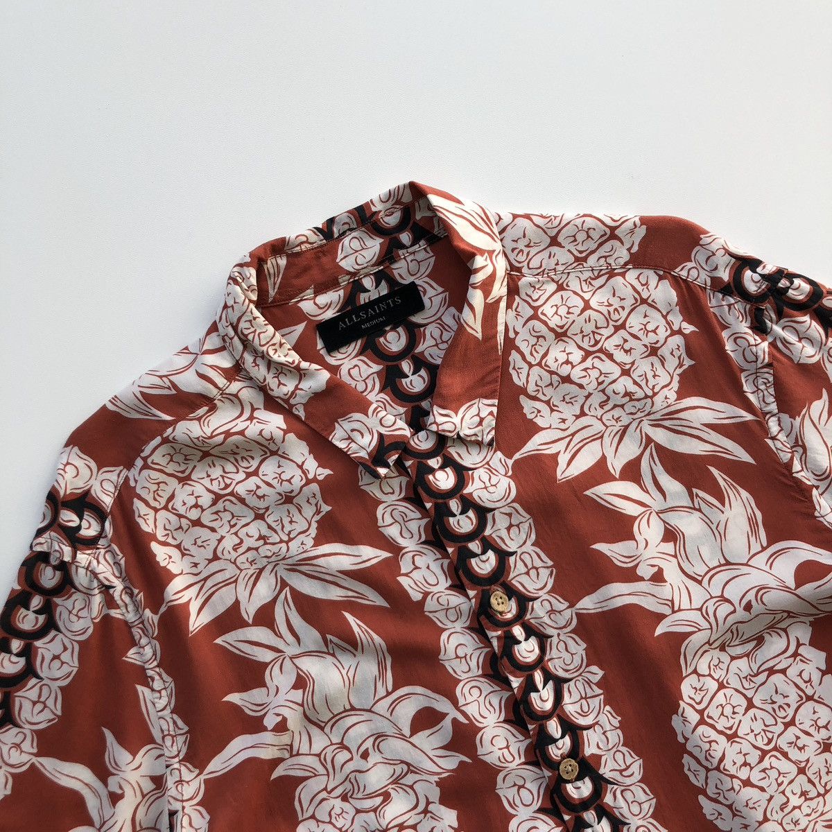 Allsaints Allsaints Ananas Pineapple All Over Printed Hawaiian Shirt Size US M / EU 48-50 / 2 - 2 Thumbnail