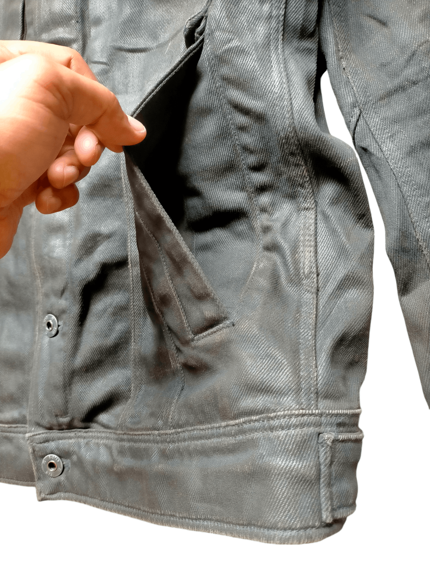 G-Star G-Star Raw Waxed Type 2 Denim Black Jacket Jeans Size US M / EU 48-50 / 2 - 12 Thumbnail
