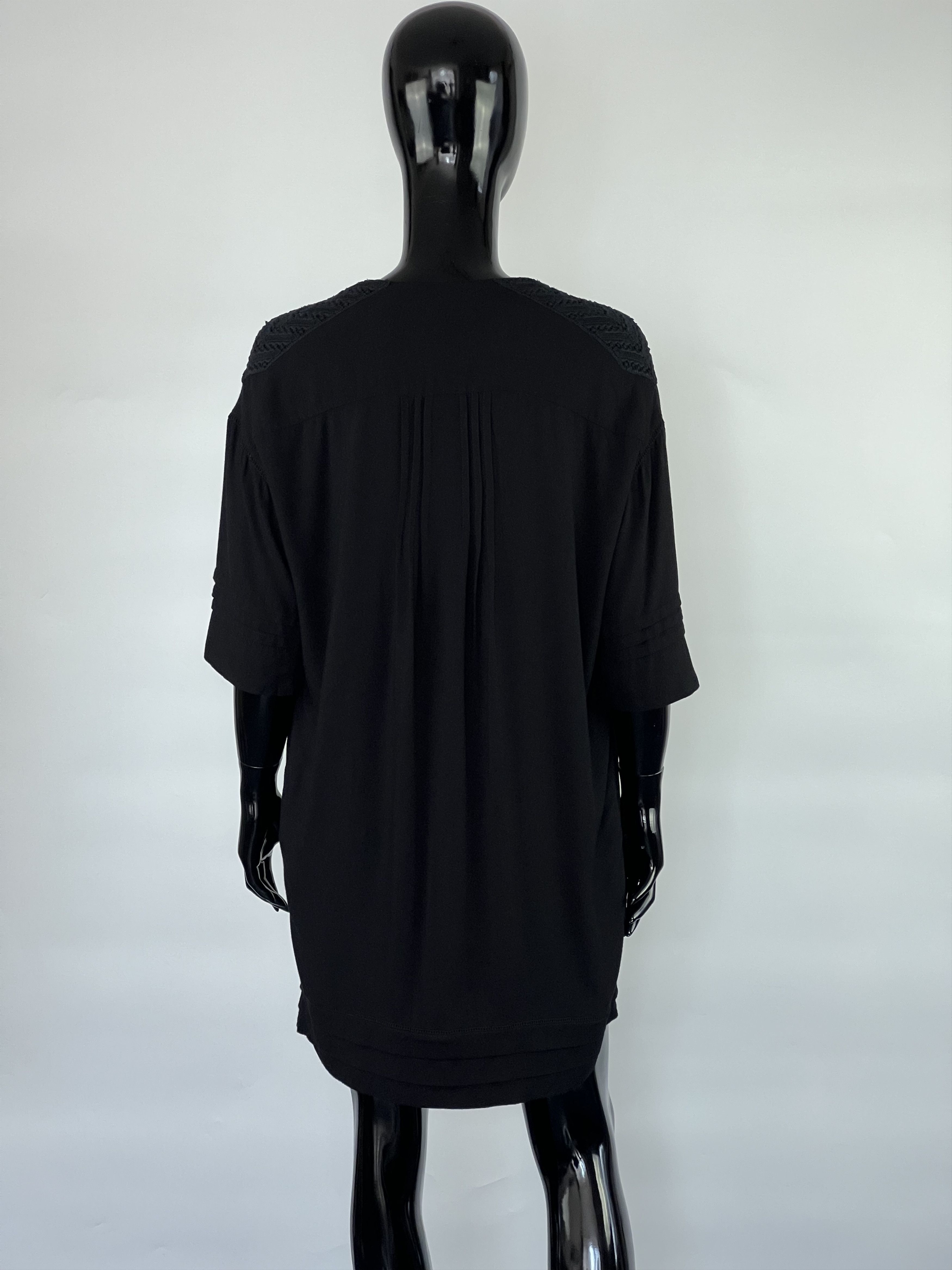 Sandro Sandro Vintage Black V-Neck Short Dress Size 2 Size M / US 6-8 / IT 42-44 - 3 Thumbnail