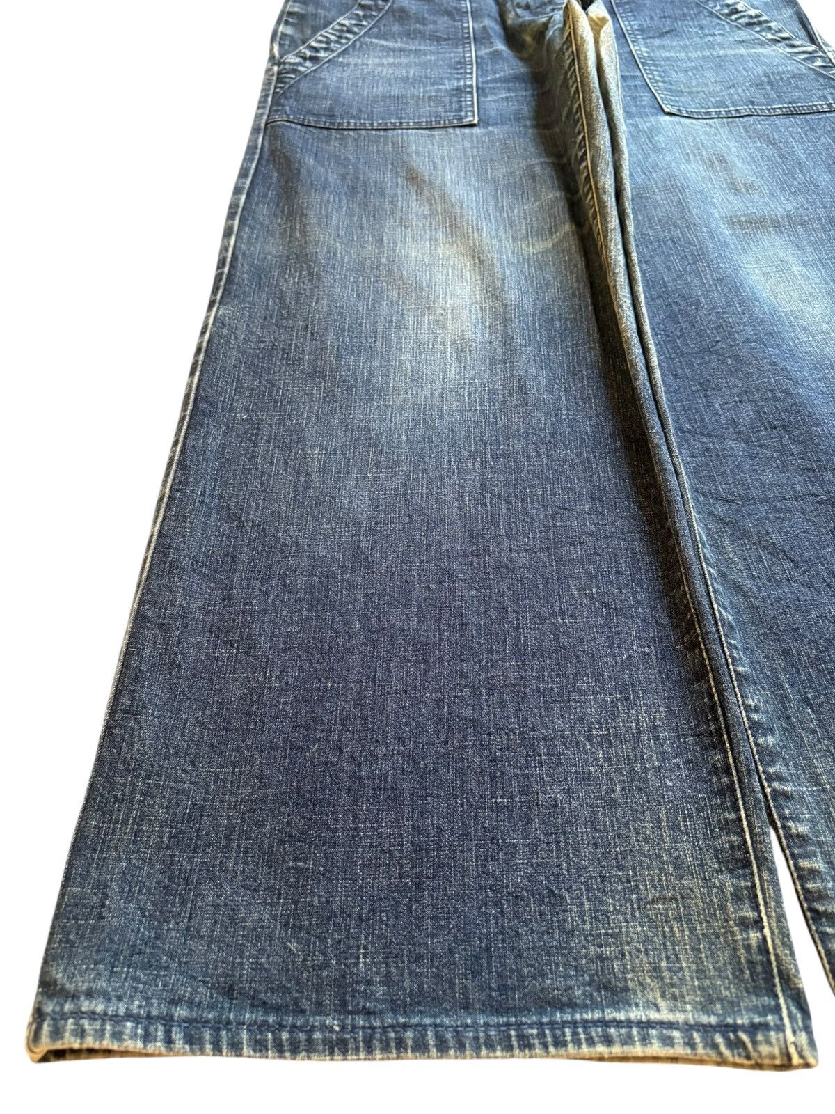 Evisu × Japanese Brand Vintage Evisu Donna Seagull Pocket Baggy Jean Shorts Size 33" - 6 Thumbnail