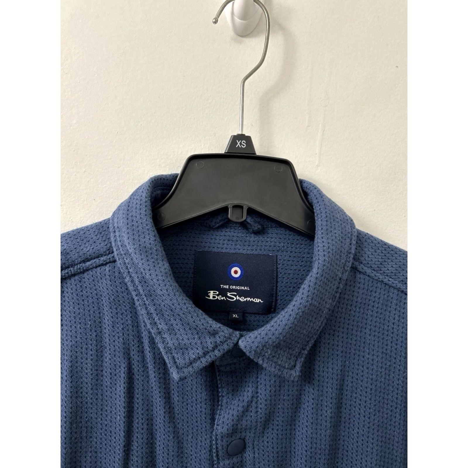 Ben Sherman Ben Sherman Shirt Mens XL Blue Heavyweight Geometric Button Down Long Sleeve Size US XL / EU 56 / 4 - 5 Thumbnail
