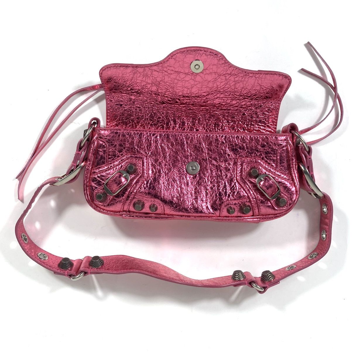 Balenciaga Balenciaga XSmall Le Cagole Metallic Leather Shoulder Bag Size ONE SIZE - 11 Thumbnail
