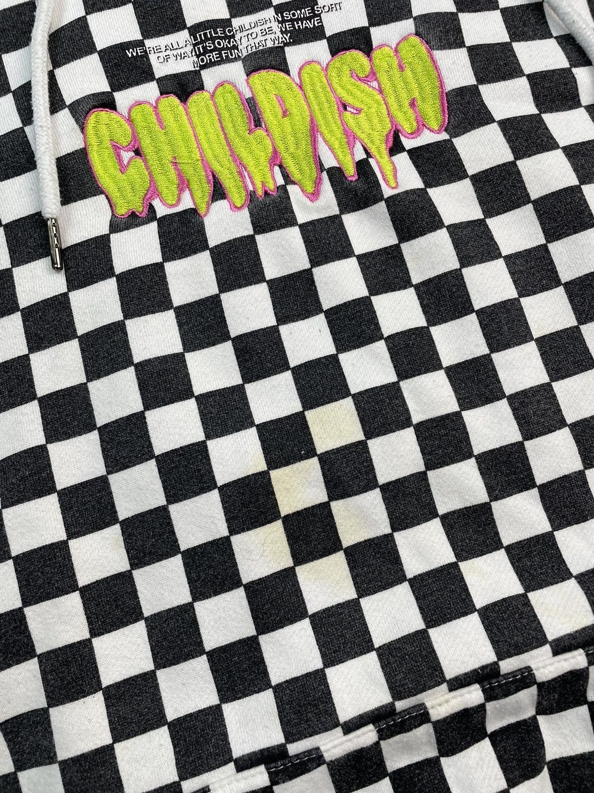 Vintage Childish Checkered Vintage Skate Hoodie Y2K Size US XL / EU 56 / 4 - 6 Thumbnail