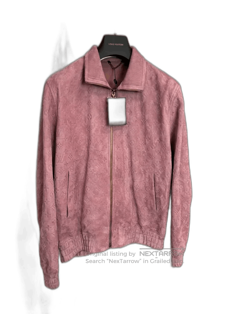 Louis Vuitton Louis Vuitton Pink Suede Logo Jacket. Size US L / EU 52-54 / 3 - 1 Thumbnail